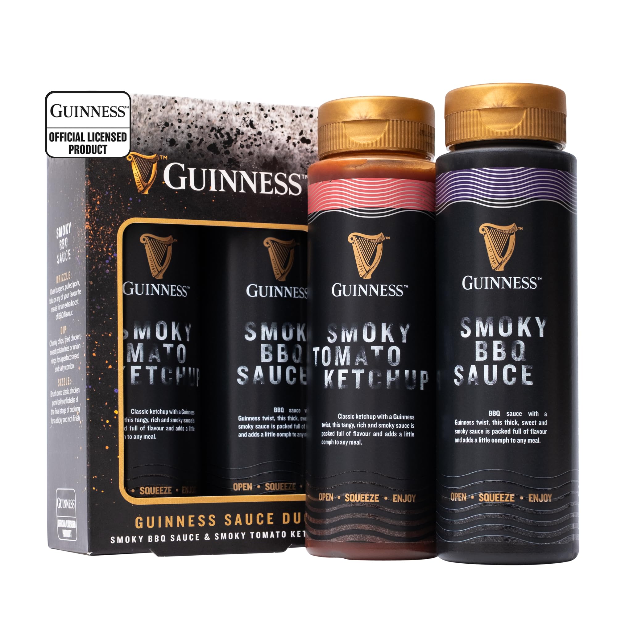 Guinness - Duo Barbecue Sauces Gift Set with Smoky BBQ Sauce & Tomato Ketchup