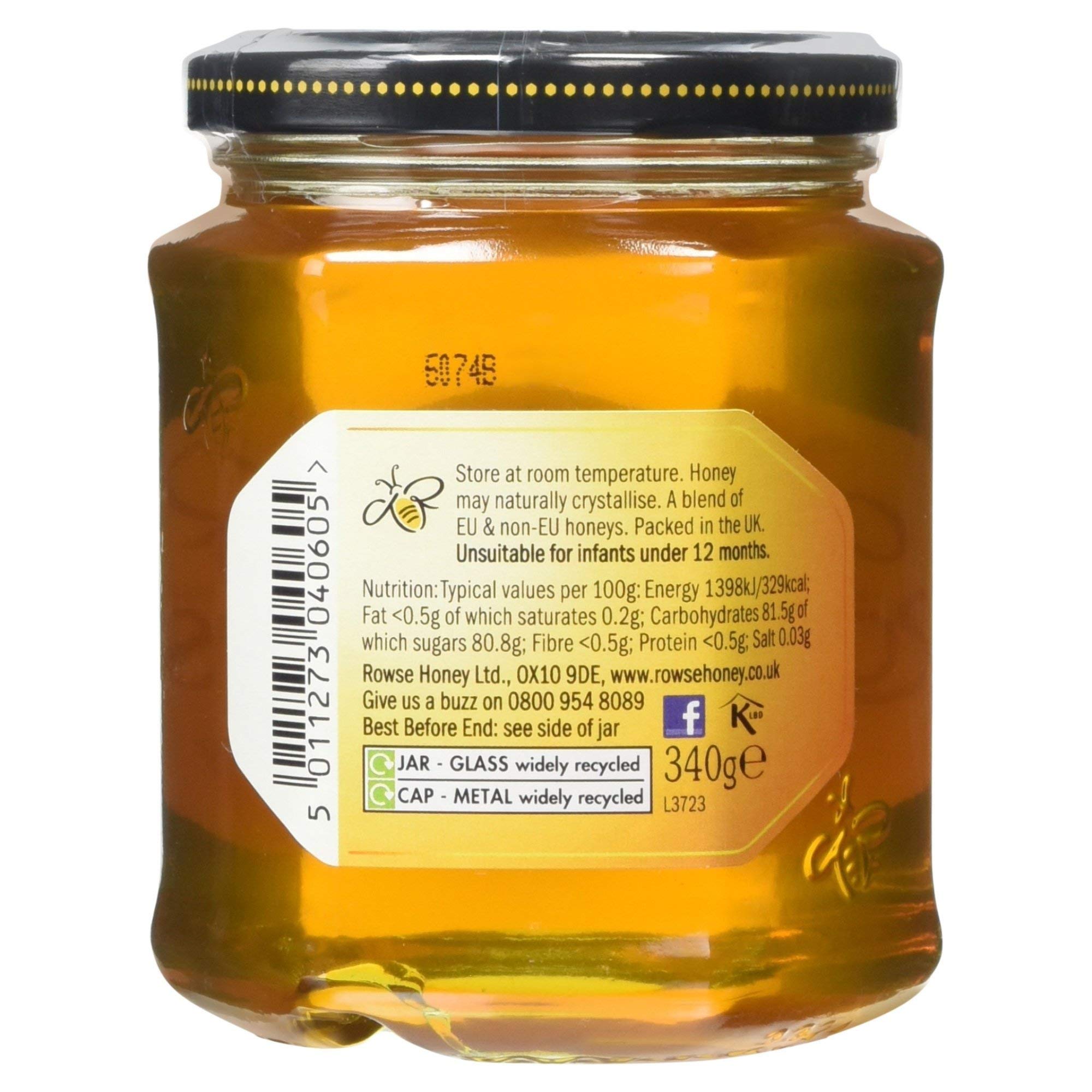 Rowse Clear Honey - 340g | Pure & Natural | Kosher