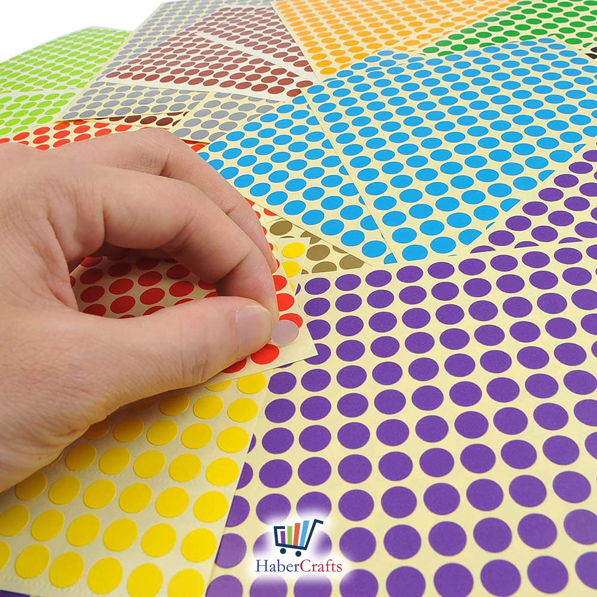 Habercrafts 8mm Yellow Dot Colour-Coding Labels - 490 Stickers | Premium Paper | Residue-Free Adhesive 6