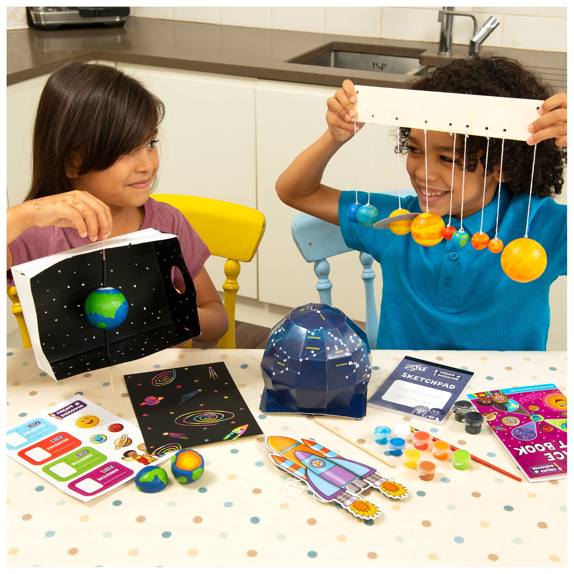 Galt Space Craft - Arts and Crafts Kit for Kids Age 5+ with 7 Space Activities 4