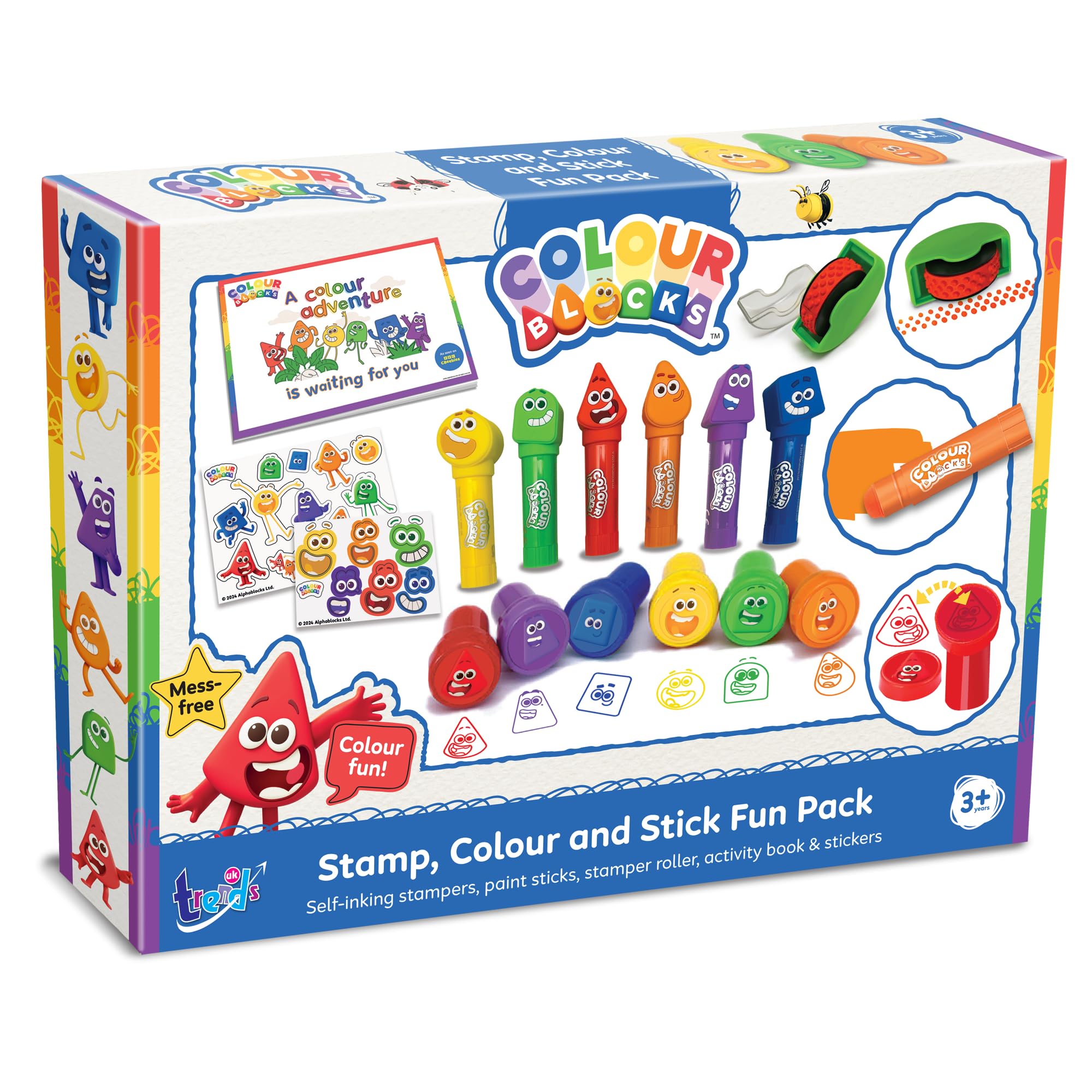 Colour Blocks Stamp & Paint Fun Pack - Arts and Crafts for Kids with Stickers and Activity Book 1