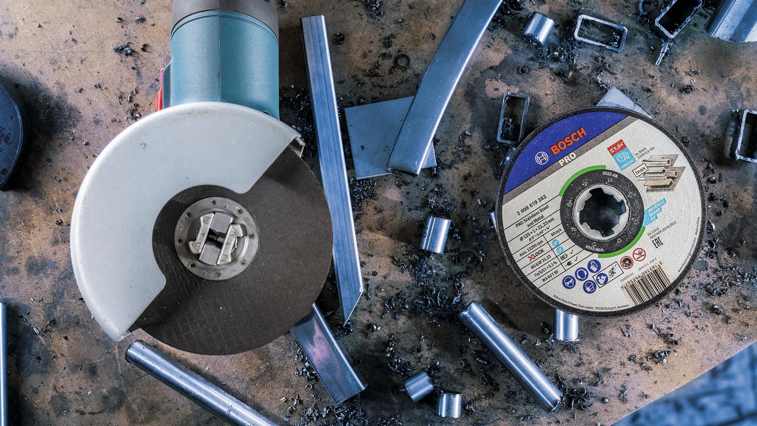 Bosch Professional 2608619266 Pack of 10 Straight Cutting Disc Standard for Stainless Steel and Metal - 115 mm 10