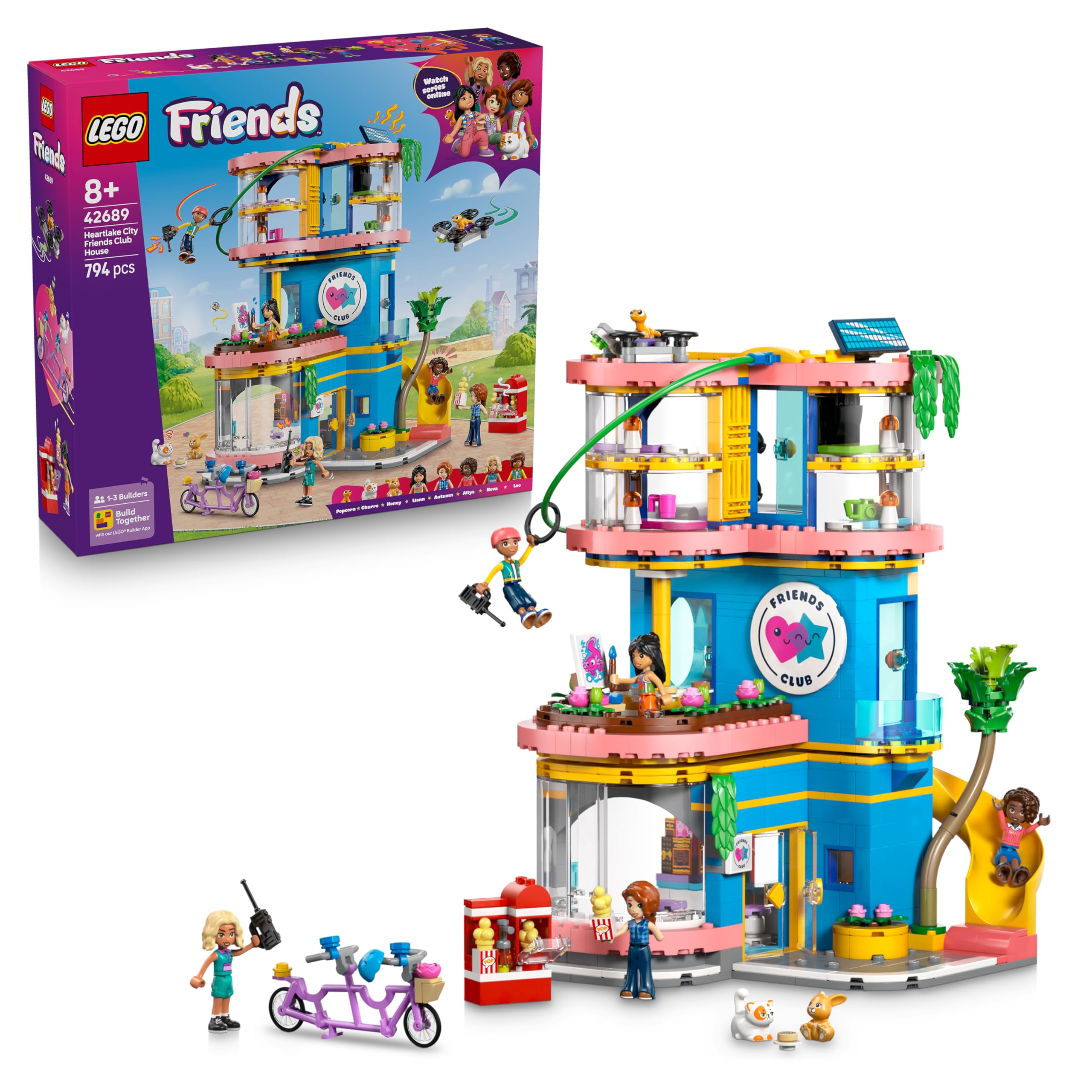 LEGO Friends Heartlake City Friends Club House Building Set 42689 | Ages 8+ | 5 Minidolls