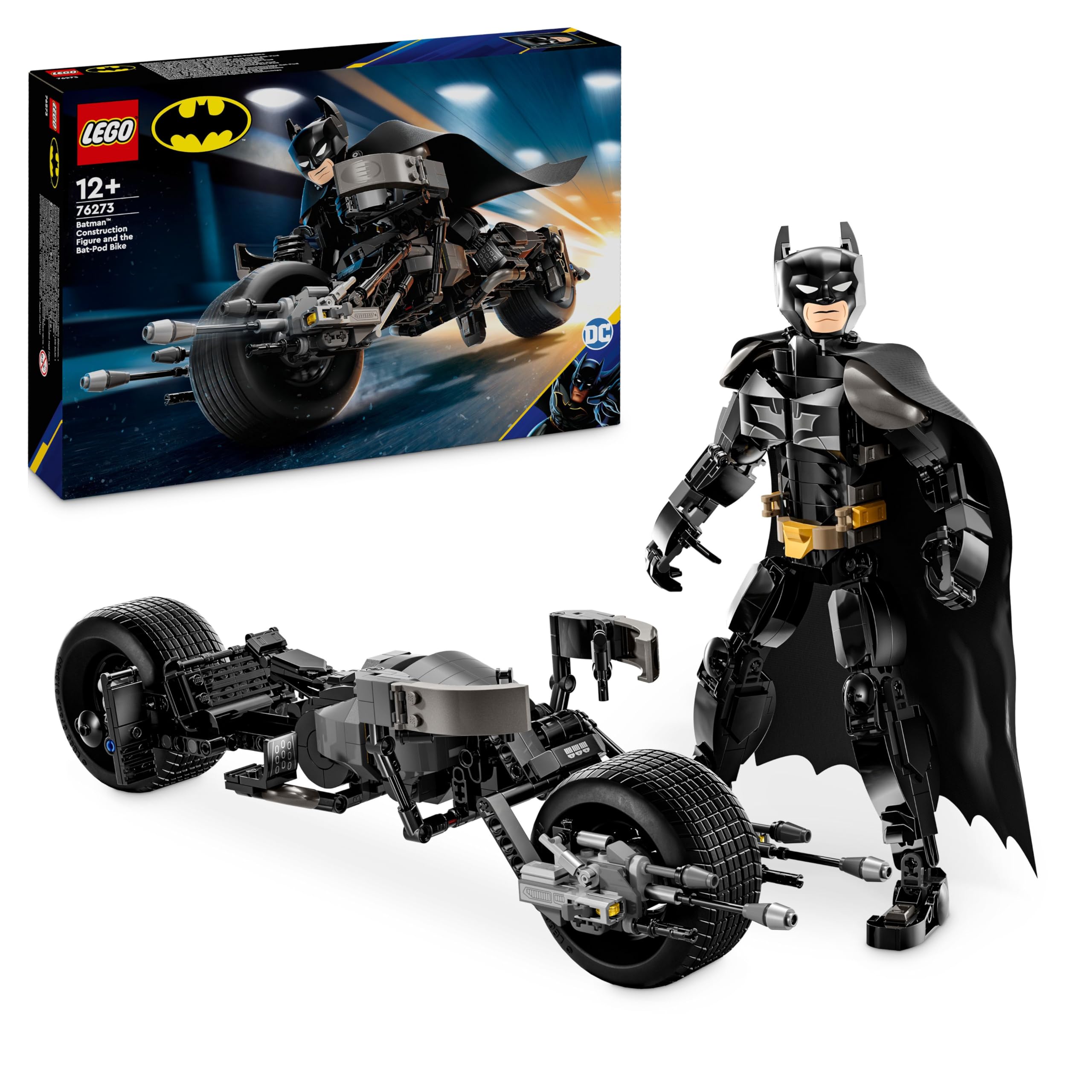 LEGO DC Batman Construction Figure & Bat-Pod Bike Set - Buildable Action Figure for Ages 12+
