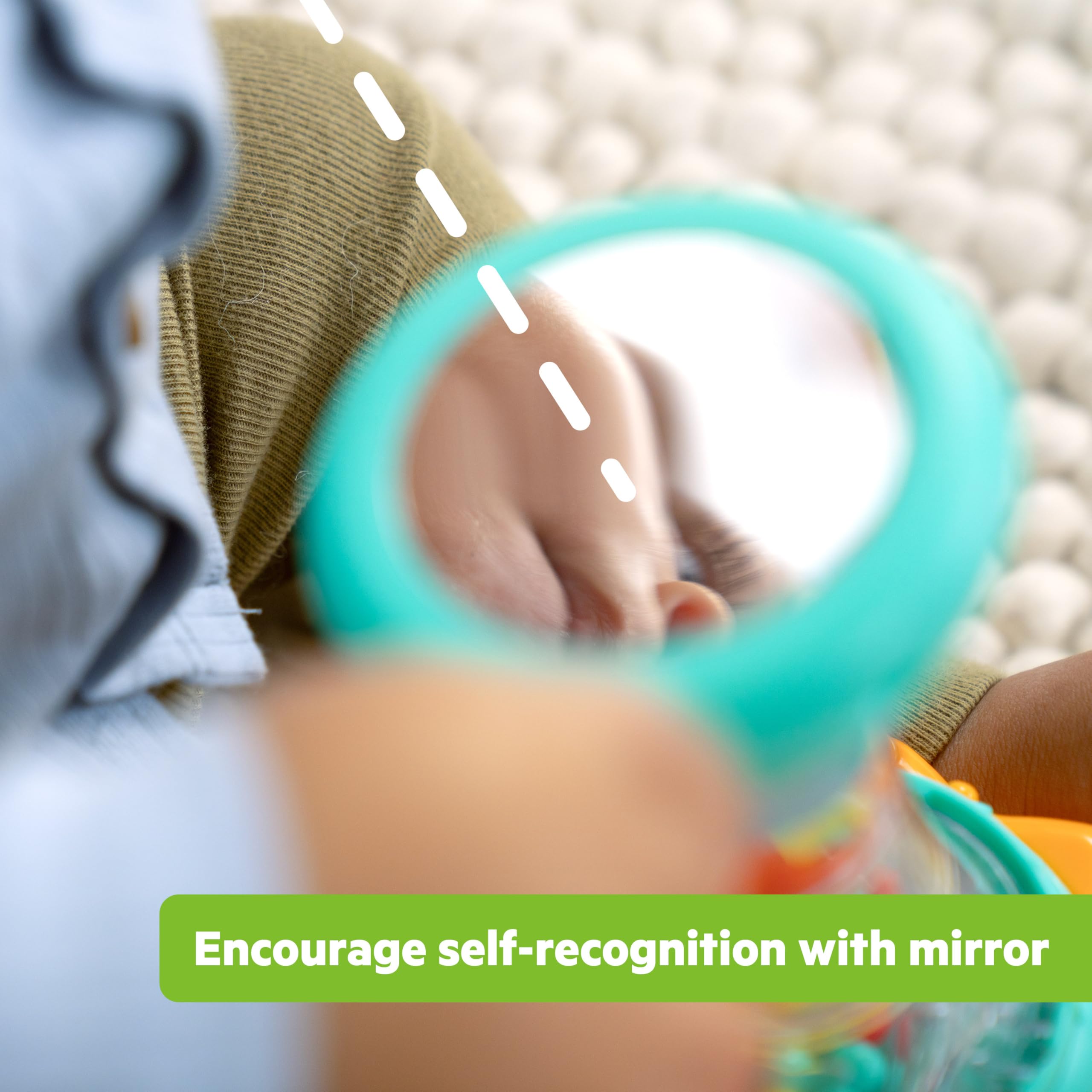 Bright Starts Just for Sun Flashlight Toy - Lights, Animal Sounds & Rattle Beads for Babies 6M+ 8