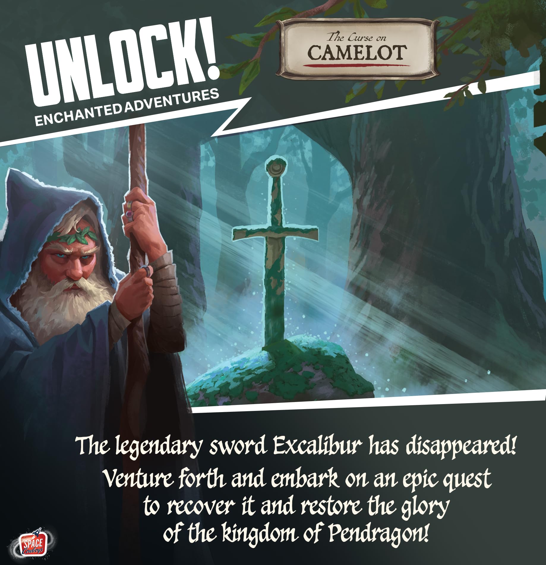 Asmodee Unlock! 14: Enchanted Adventures Cooperative Escape Room Card Game 5