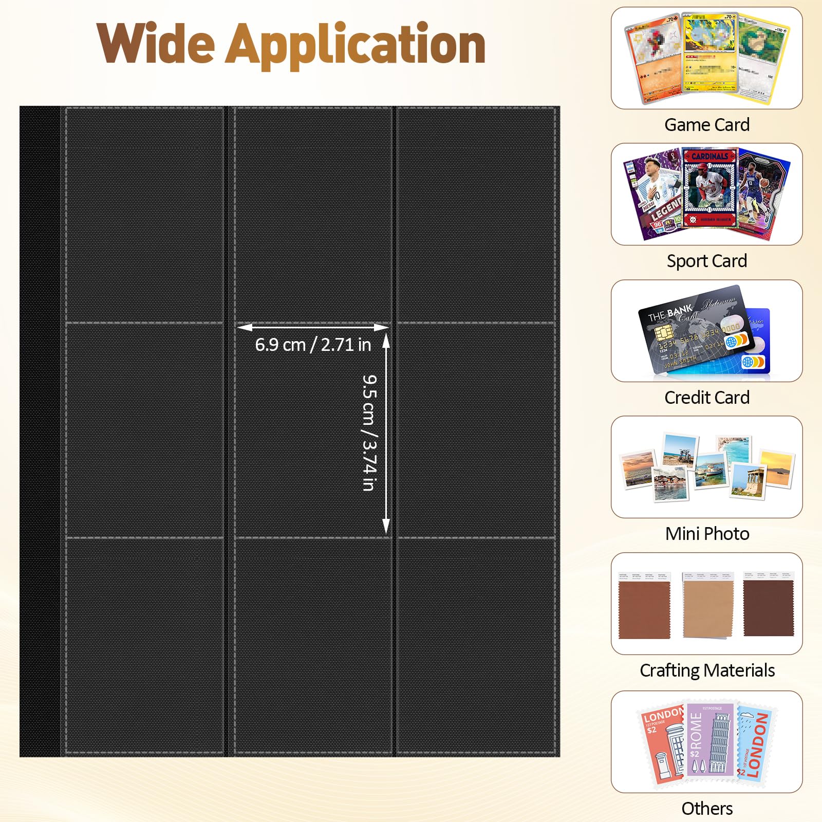 Euqvunn Trading Card Binder - 432 Pockets, 24 Sheets, Black | Archival Safe Storage 7