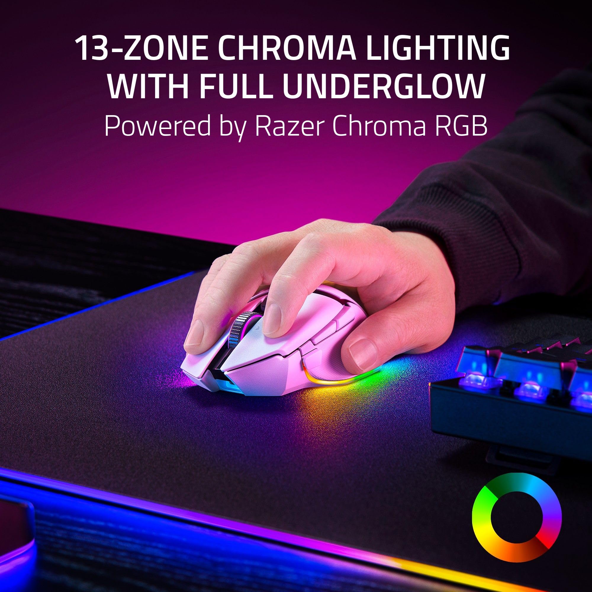 Razer Basilisk V3 Pro - Wireless Gaming Mouse with HyperScroll Tilt, 13-Zone RGB, 30K Sensor 7