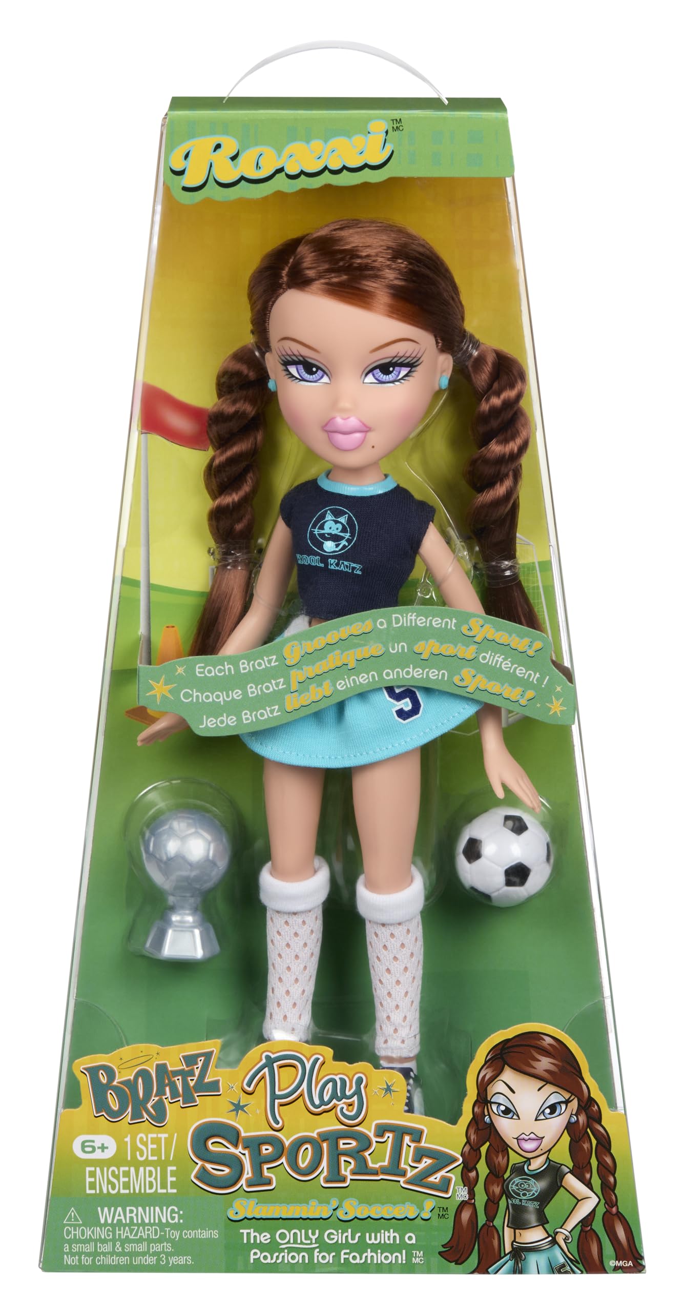 Bratz Play Sportz Roxxi Fashion Doll with Soccer Accessories - 20th Anniversary Reproduction