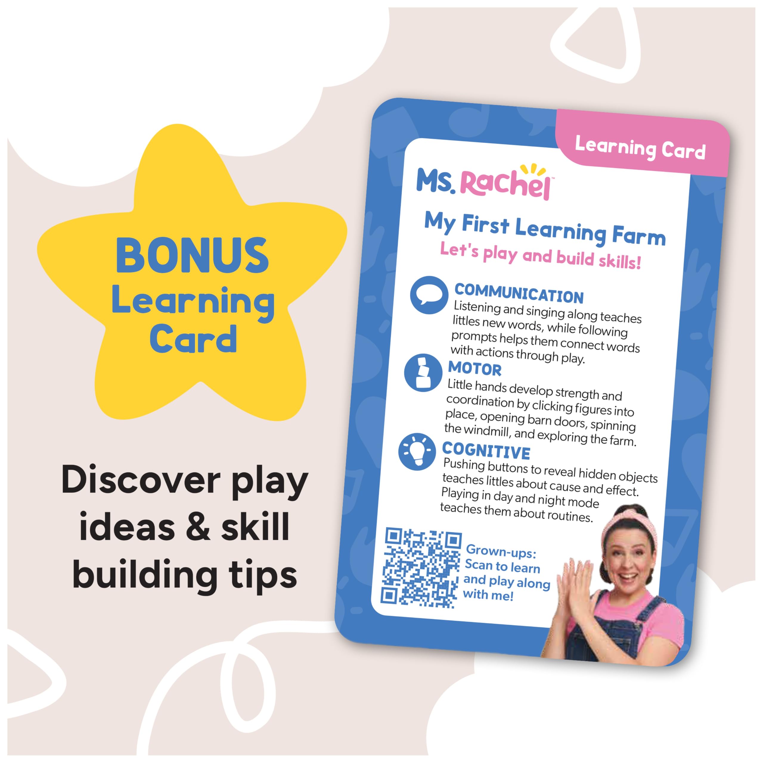 Ms. Rachel My First Learning Farm Playset - Interactive Learning for Toddlers 1-3 | Multicolor Plastic 7