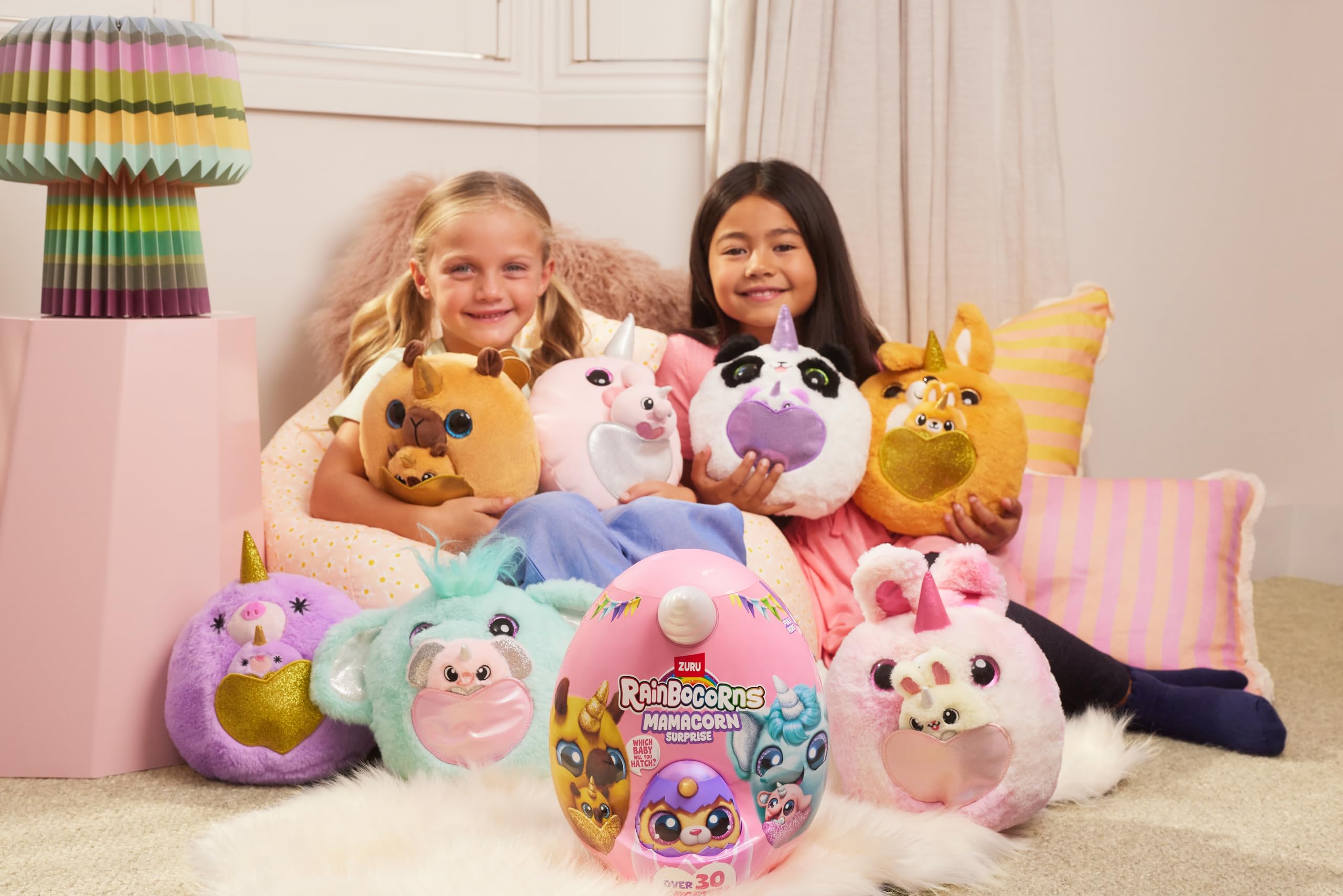 Rainbocorns Mamacorn Surprise by ZURU - Collectible Plush Toy with 30+ Surprises for Girls 3+ 6