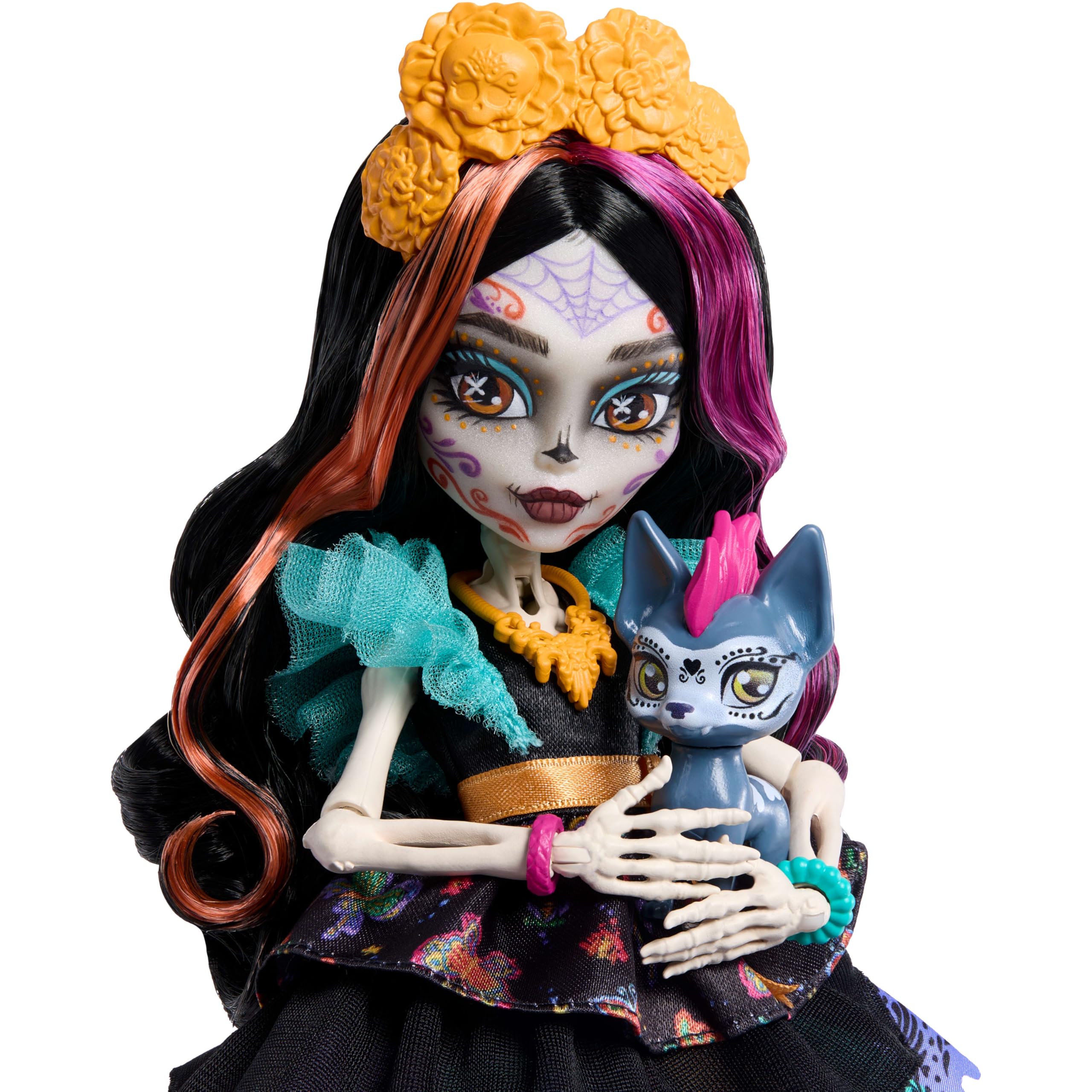 Monster High Skelita Calaveras Doll - Colorful Papel Picado Dress with Pet & Accessories 5