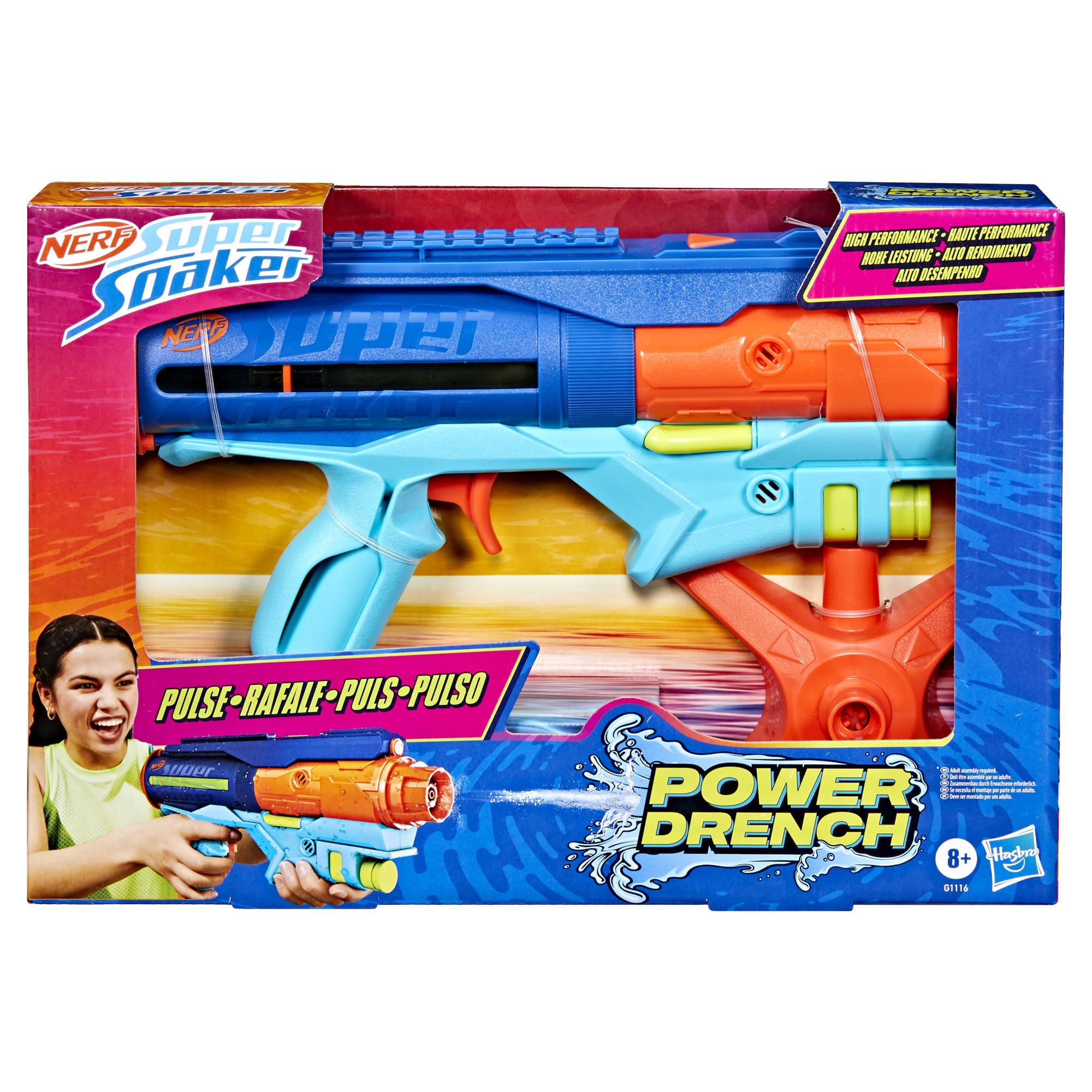 Nerf Super Soaker Power Drench Water Blaster - Easy Fill Station, Pulse Bursts | Ages 8+ 2