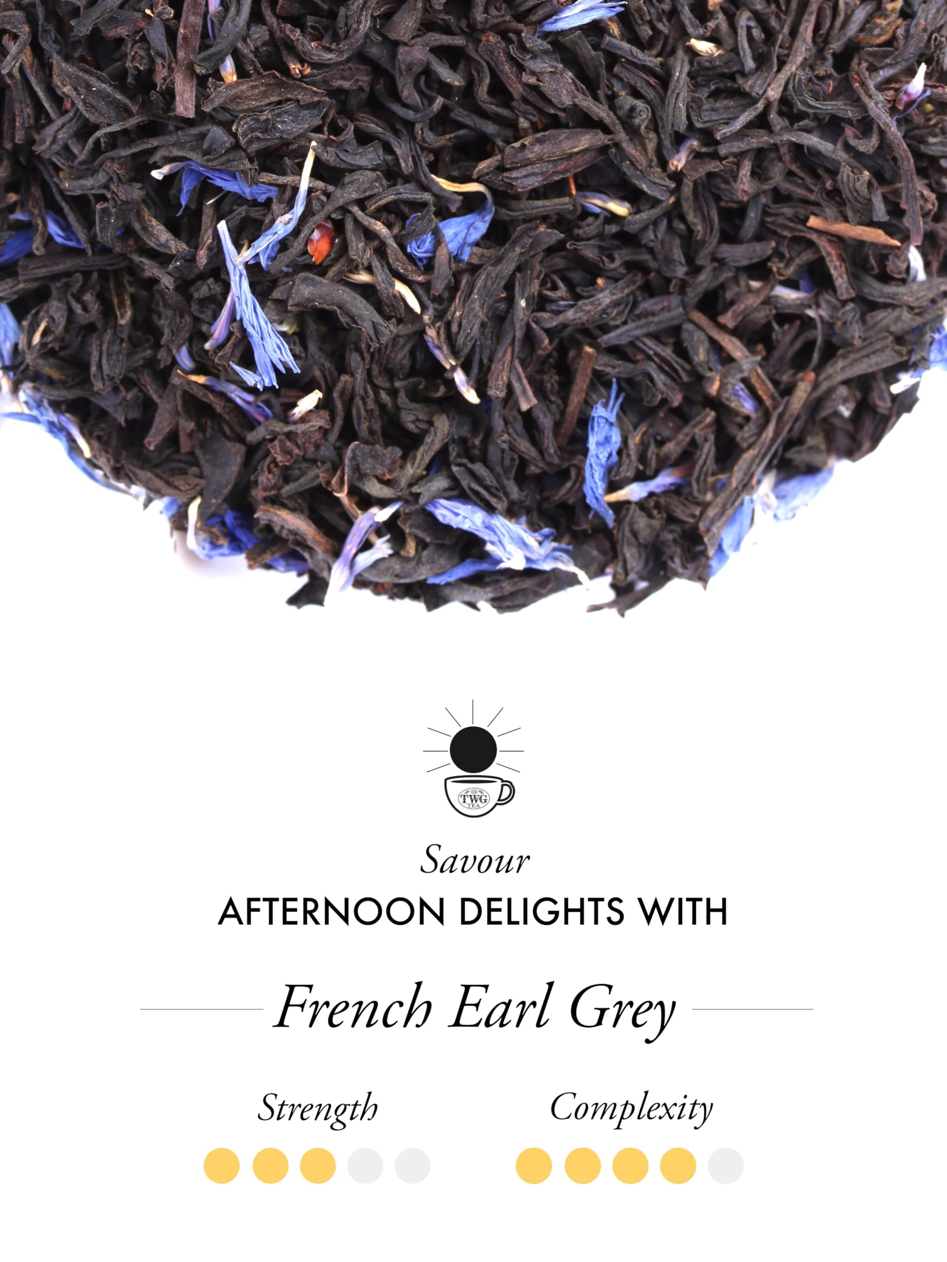 TWG Tea French Earl Grey Black Tea with Citrus Fruits & Blue Cornflowers 7