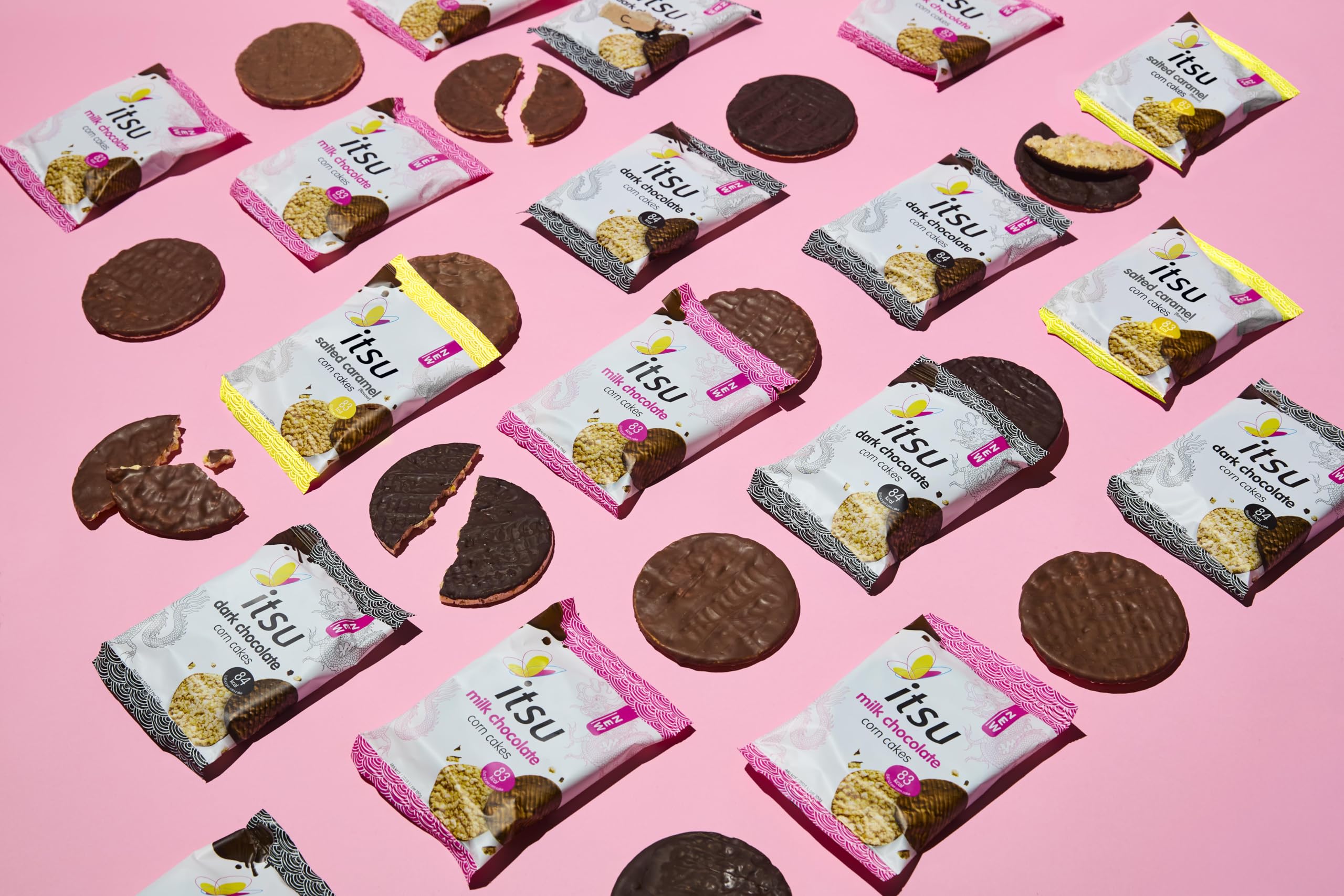 Itsu Milk Chocolate Corn Cakes 34g | Gluten Free | Healthy Snack | Pack of 15 5