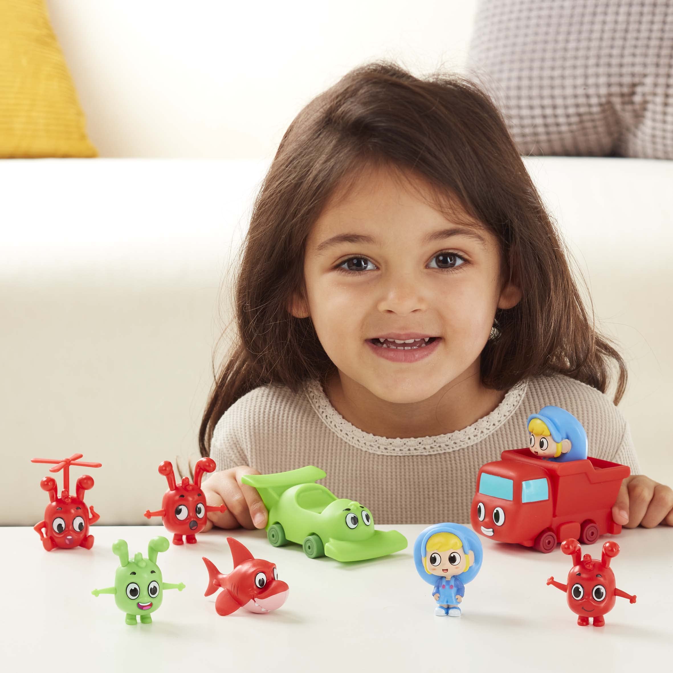 MEGA MORPHLE Figure and Vehicle Playset - 6-Piece Action Figures with Mini Vehicles for Toddlers 7