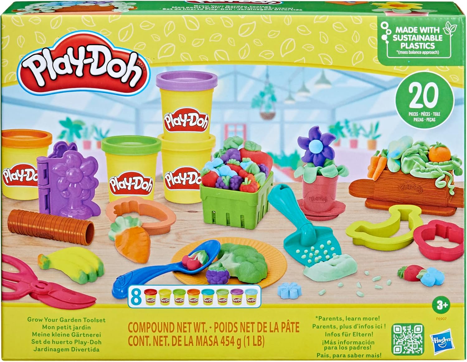 Play-Doh Grow Your Garden Toolset - Sustainable Arts & Crafts Playset for Kids 9