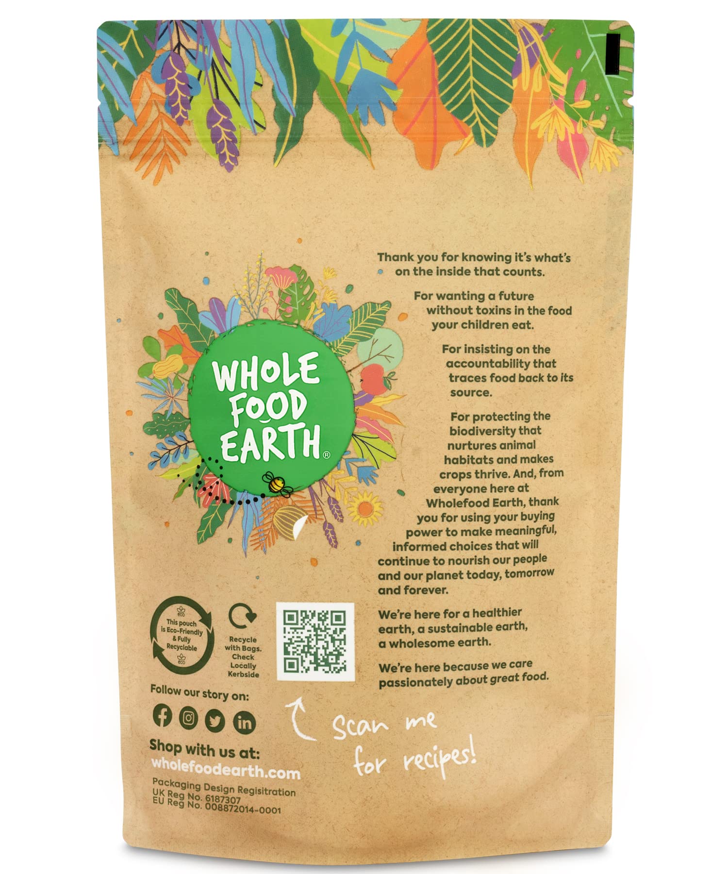 Wholefood Earth Flaked Almonds 500g | GMO-Free | High Fibre | Vegan | Recyclable Packaging 6