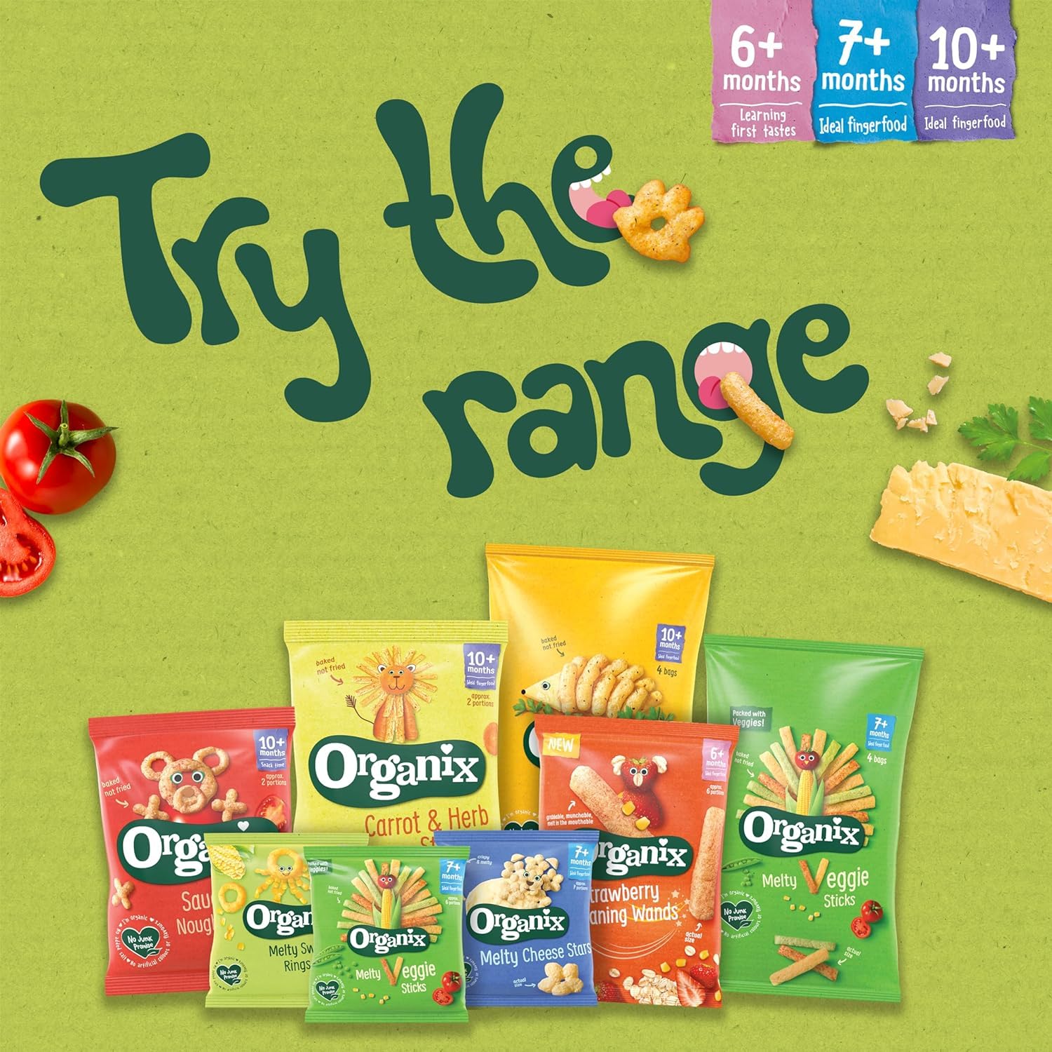 Organix Melty Carrot Puffs, Organic Baby Snack, Finger Food, Multipack, 4 x 216g 6