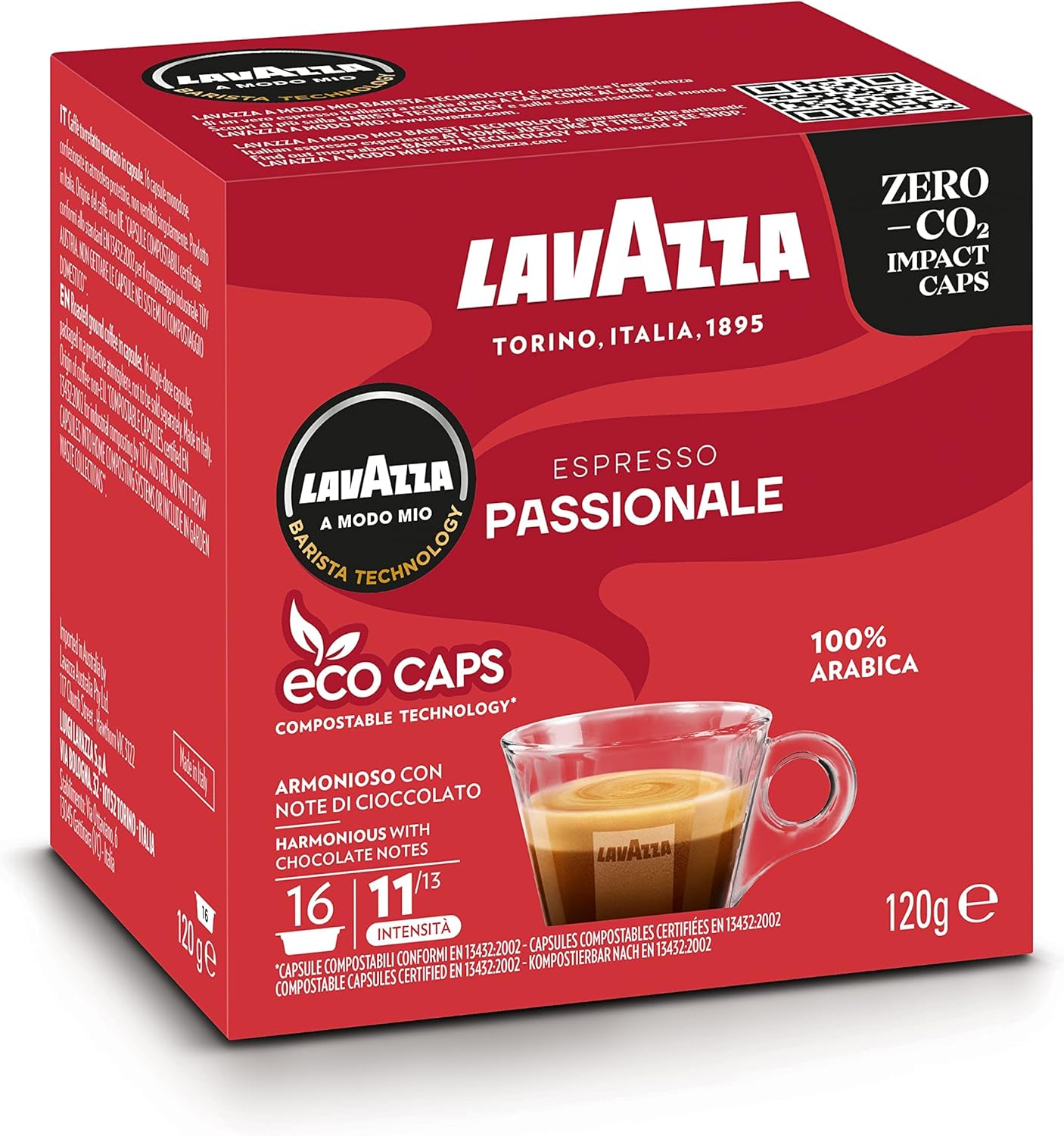 Lavazza A Modo Mio Espresso Passionale - 100% Arabica Coffee Capsules for Nespresso Original Machines 1