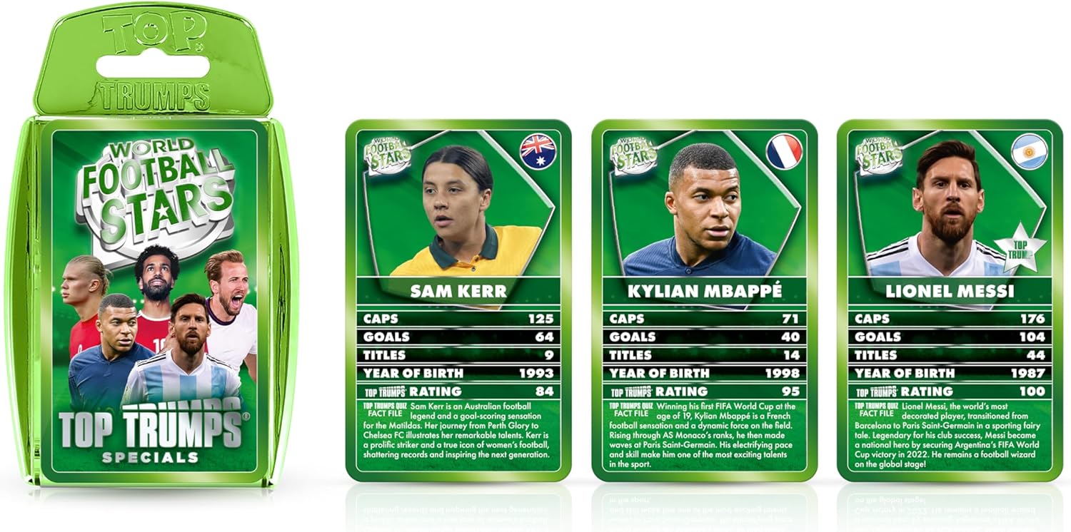 Top Trumps World Football Stars Specials Card Game with Lionel Messi