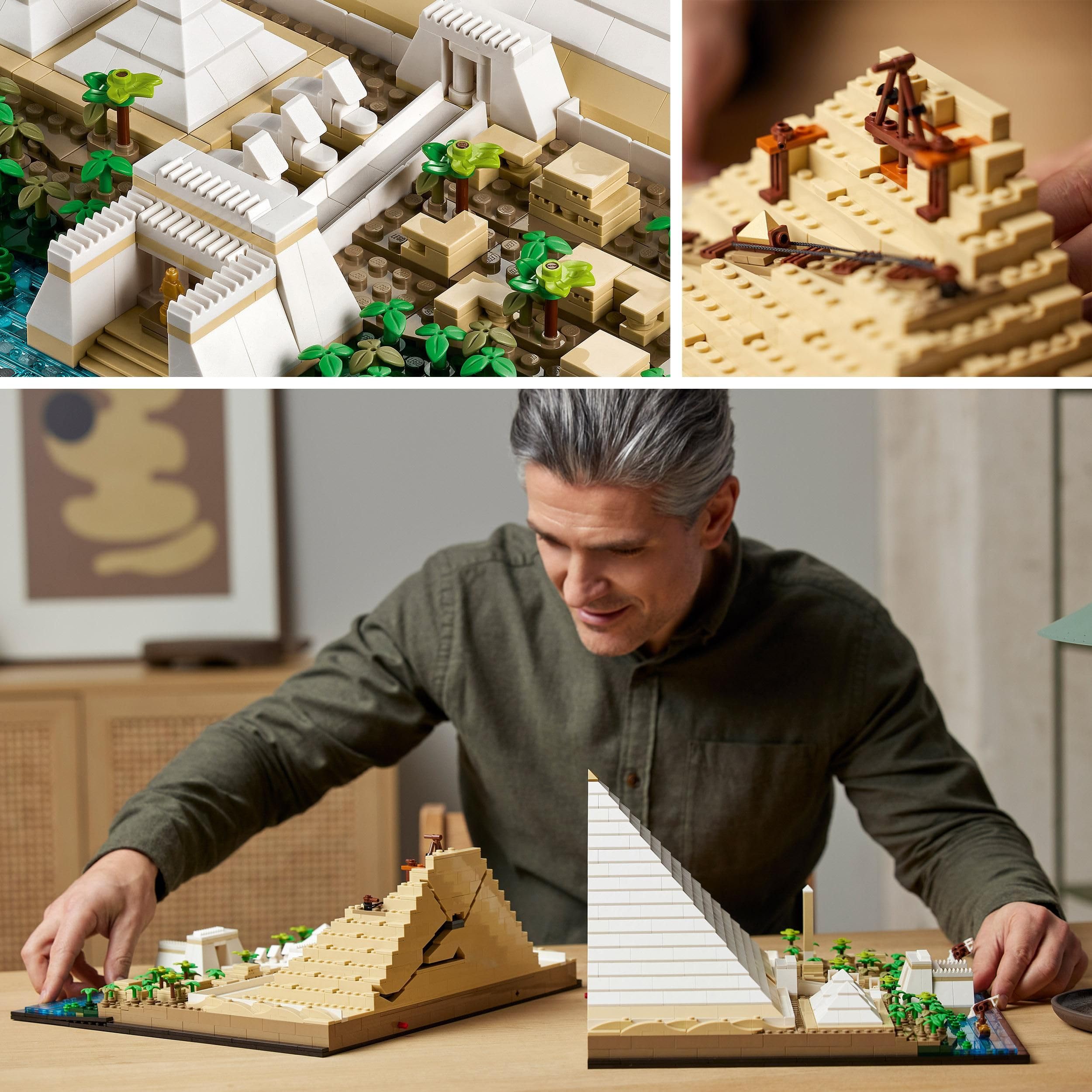 LEGO Architecture 21058 Great Pyramid of Giza Building Set | 1,476 Pieces | Ages 18+ 4