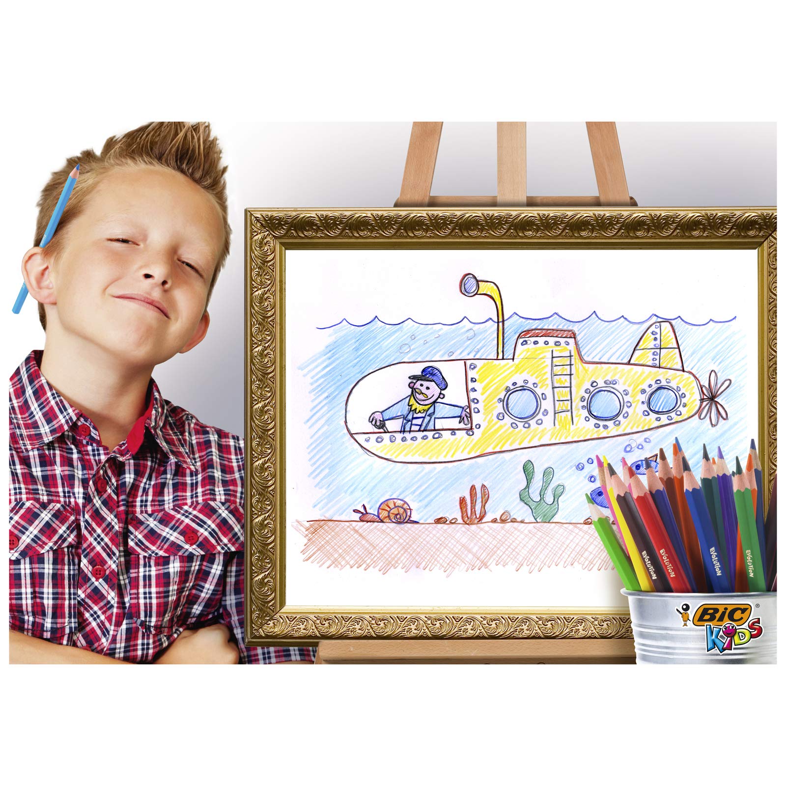 BIC Kids Evolution Ecolutions Coloured Pencils - 18-Pack, Eco-Friendly, Ages 5+ 6