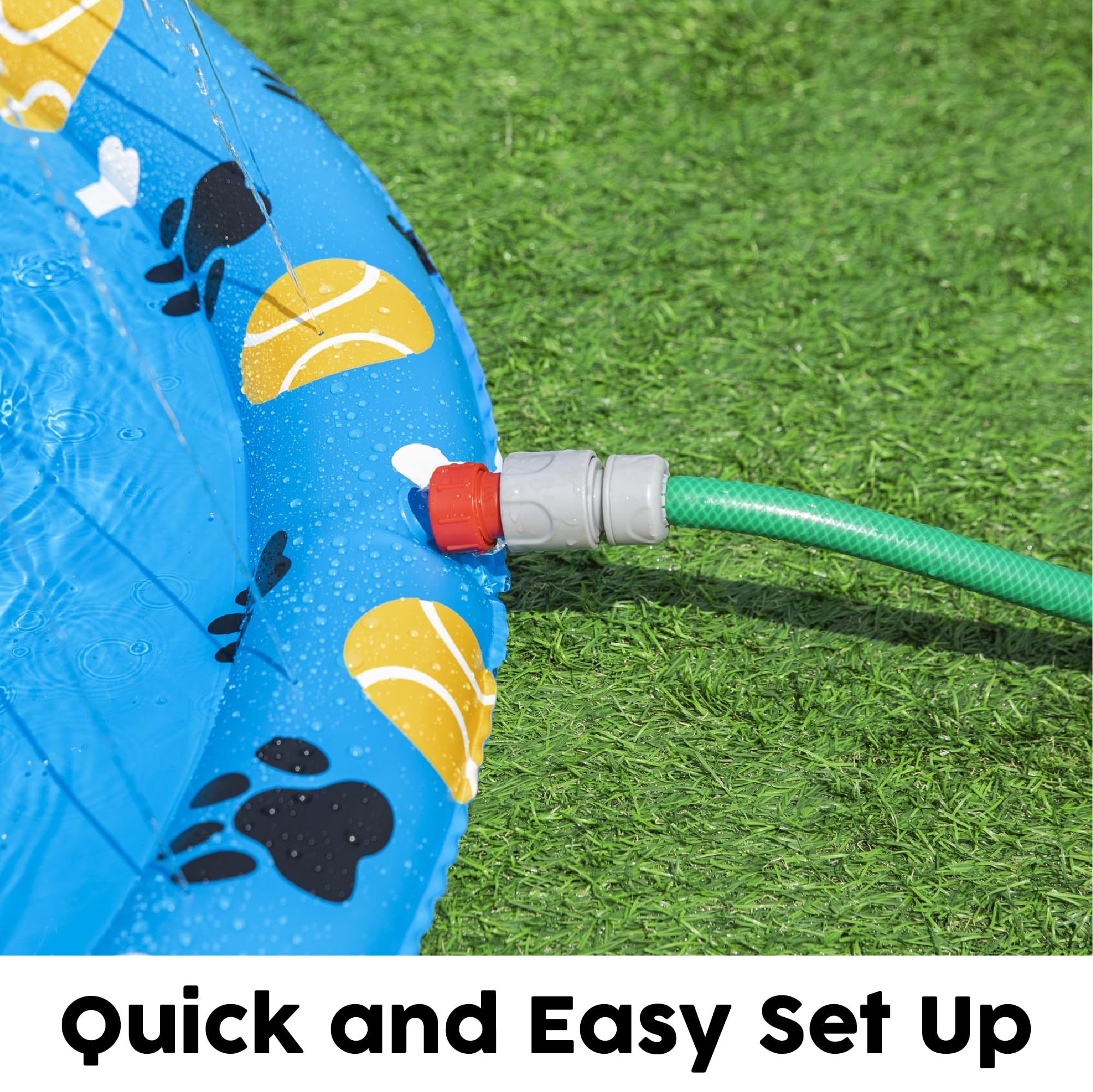 Bestway Dog Splash Pad Sprinkler Mat - Non-Slip Cooling Fun | Durable PVC | 60x240x240mm 5