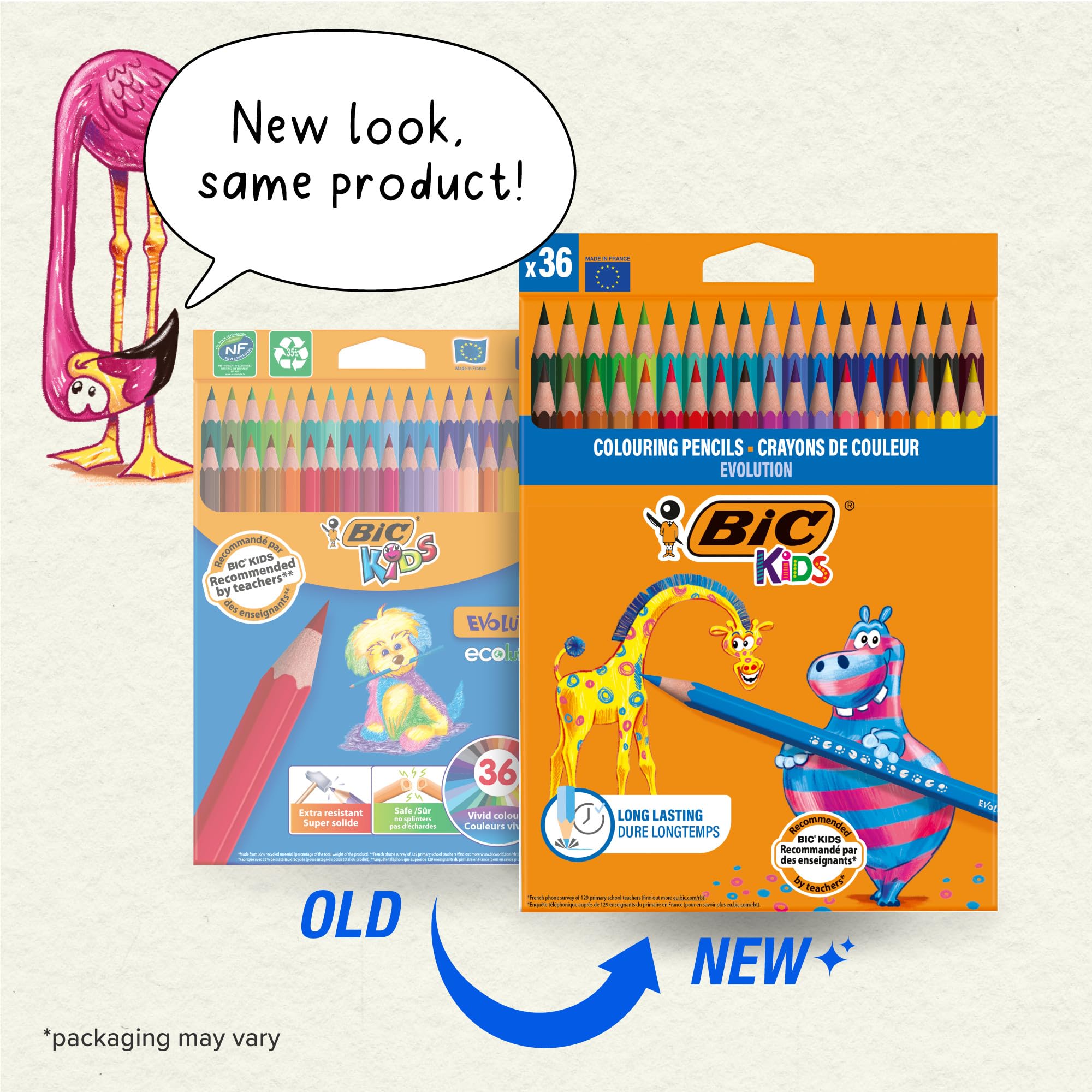 BIC Kids Evolution Coloured Pencils - Wood-Free, Durable Art Supplies for Kids 2