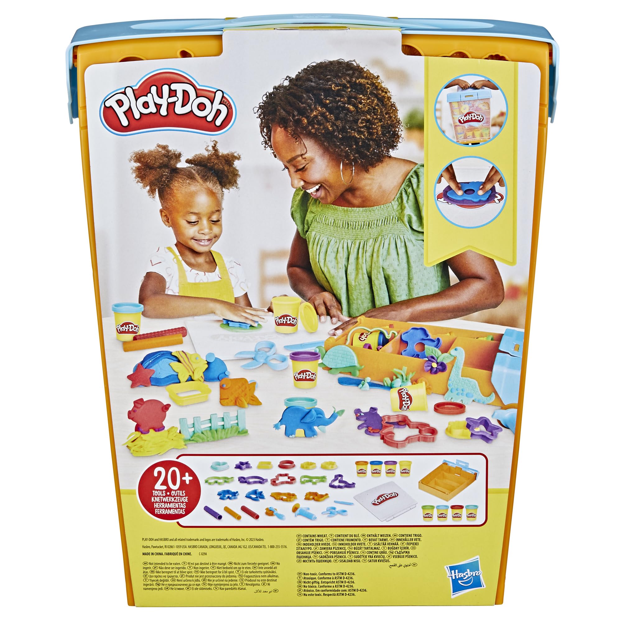 Play-Doh Imagine Animals Storage Set - 8 Cans & 22 Accessories for Creative Play 8