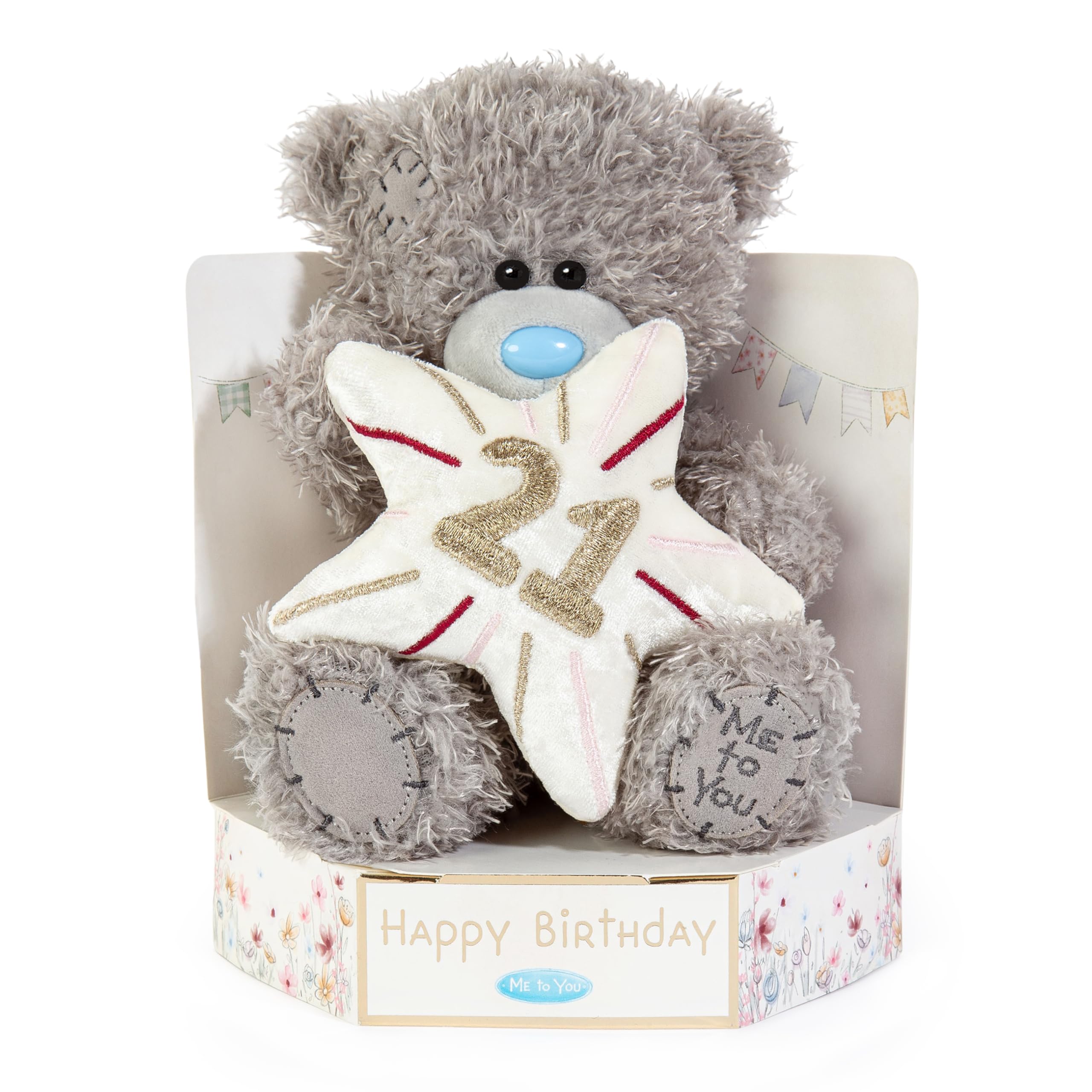 Me To You Tatty Teddy 21st Birthday Bear Plush | 15cm High | Grey