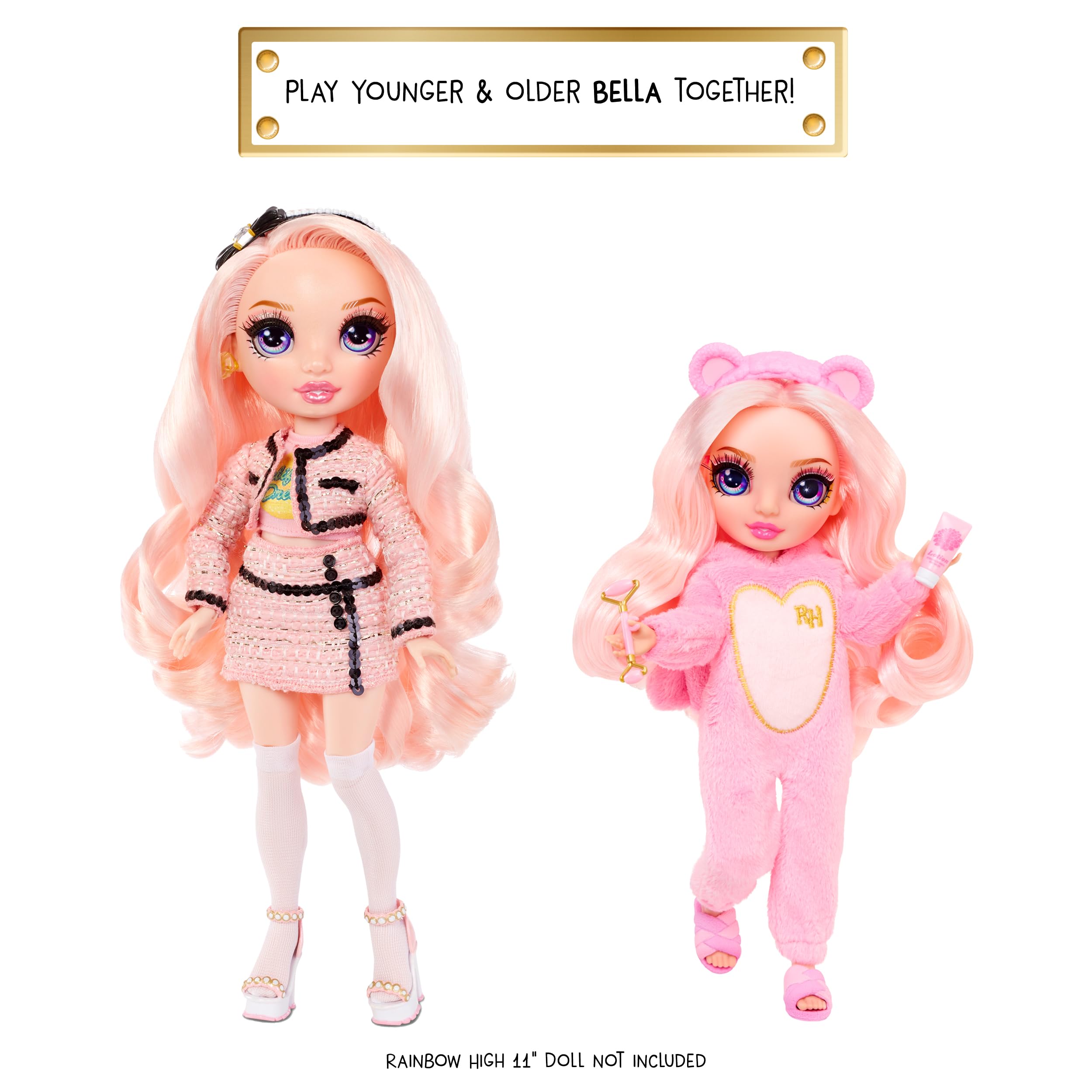 Rainbow High Junior High PJ Party - Bella (Pink) - 22 cm Posable Doll with Spa Accessories - Ages 4-12 11