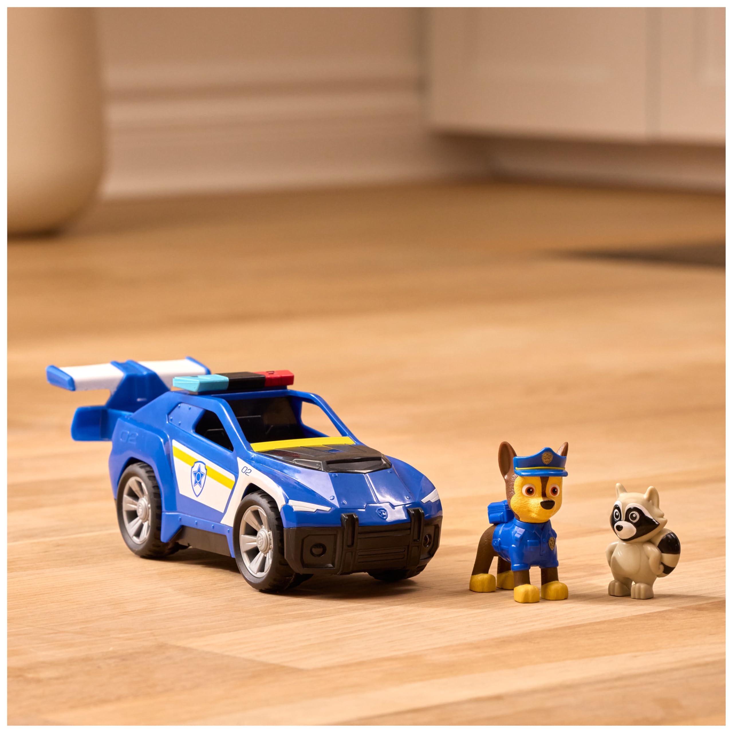 Paw Patrol Search & Rescue Chase Rescue Cruiser Vehicle with 2 Figures | Pull-Back Action | Ages 3-9 3