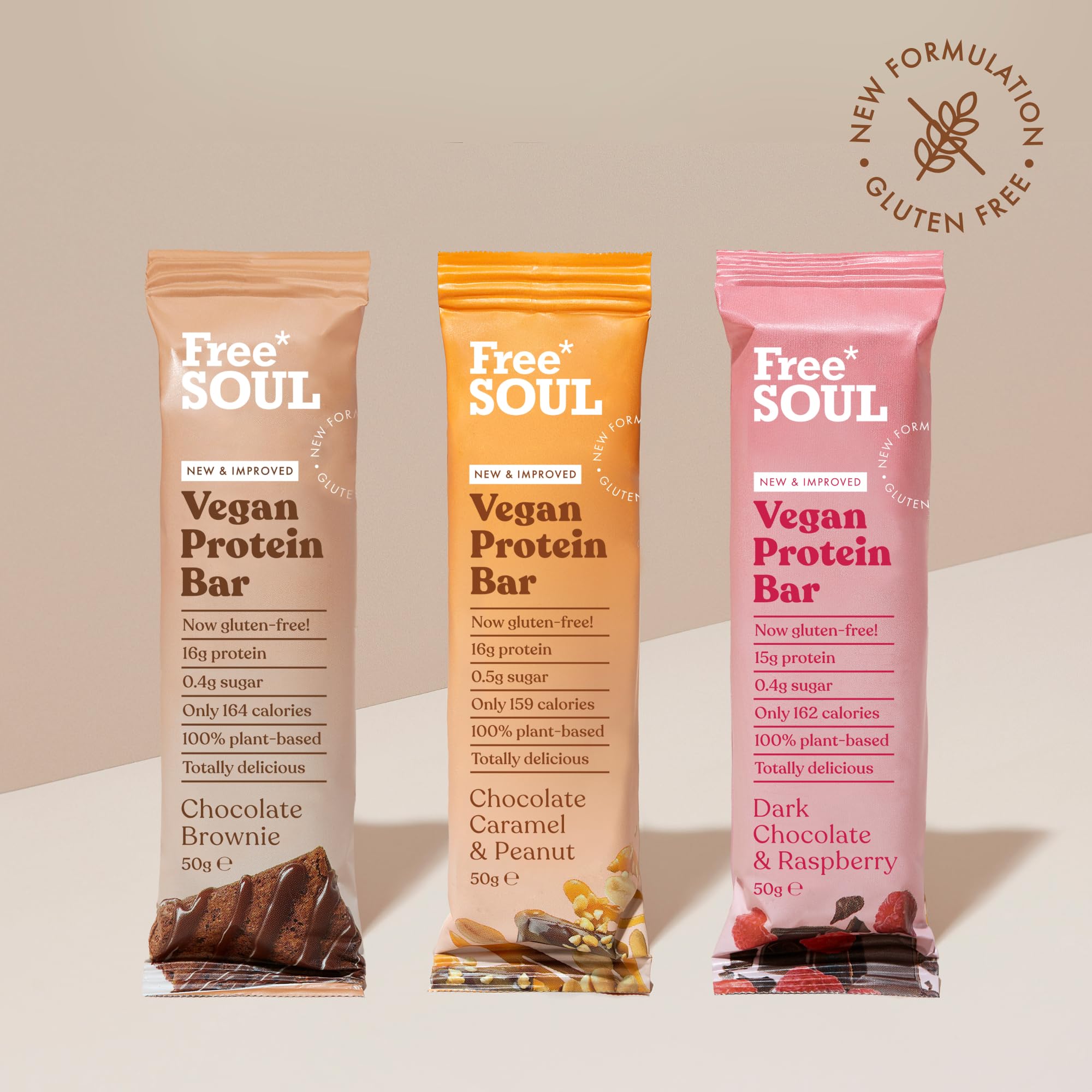 Free Soul Vegan Protein Bars 12 x 50g | Plant-Based Chocolate Protein Snack | High Protein, Low Sugar 8