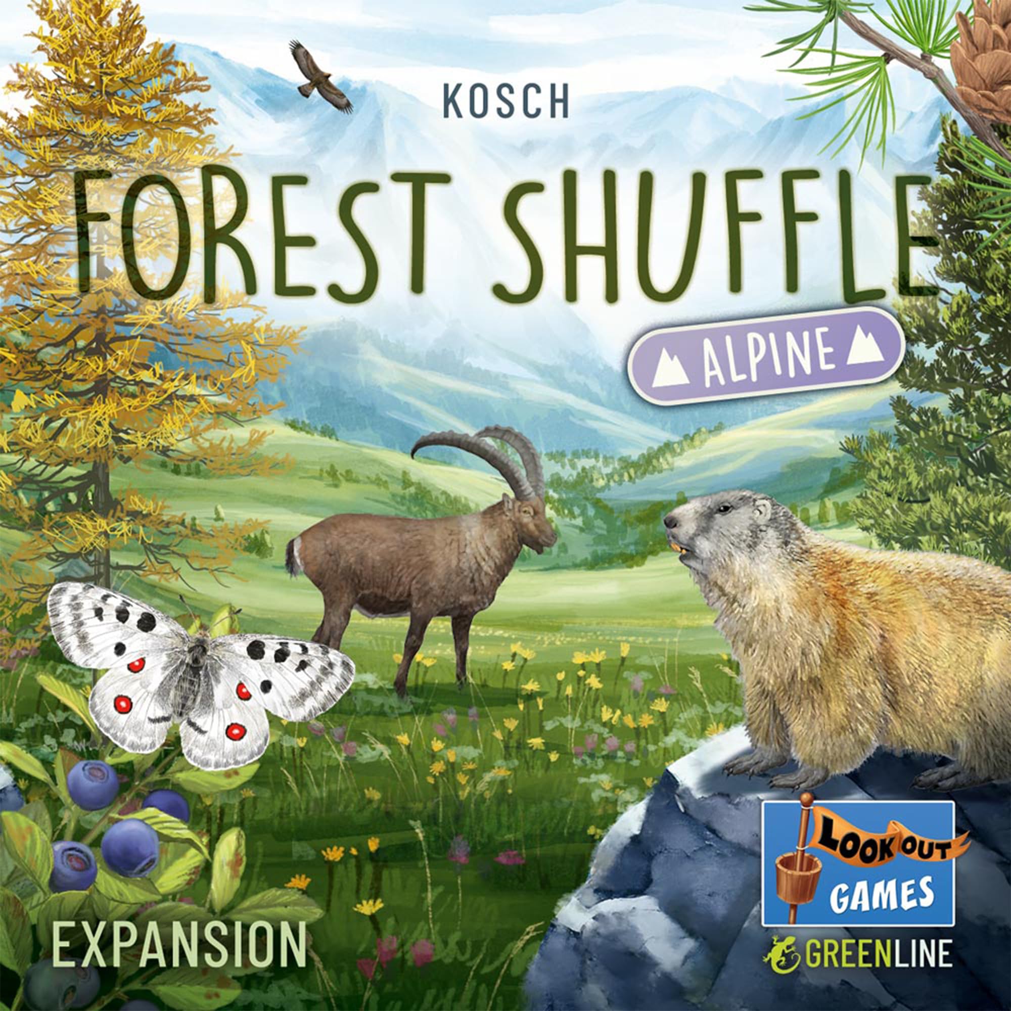 Lookout Forest Shuffle Alpine Expansion Card Game Ages 10+
