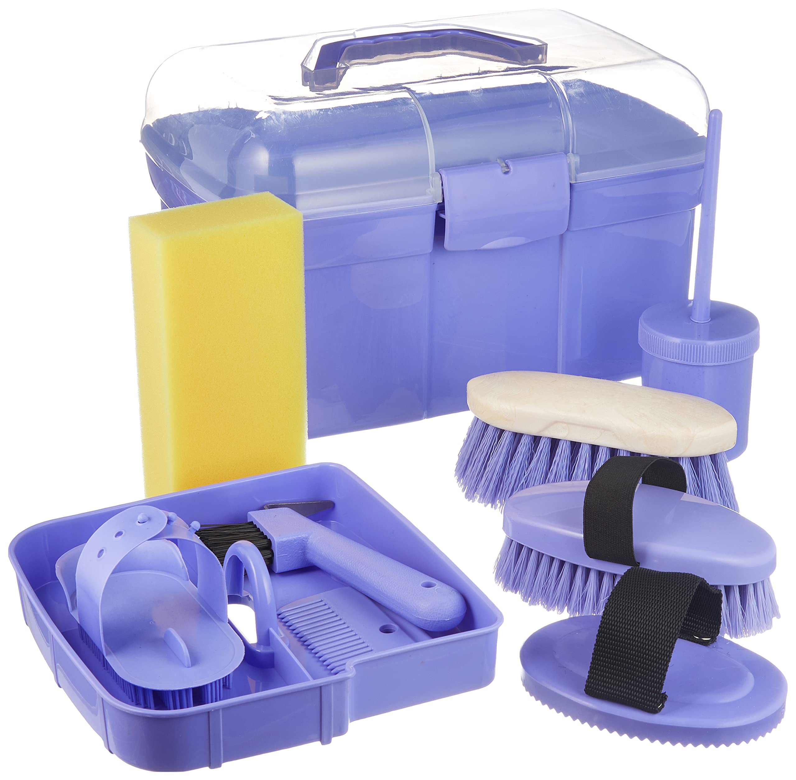 Covalliero Horse Hoof Care Cleaning Box - Filled, Purple, Polypropylene 1