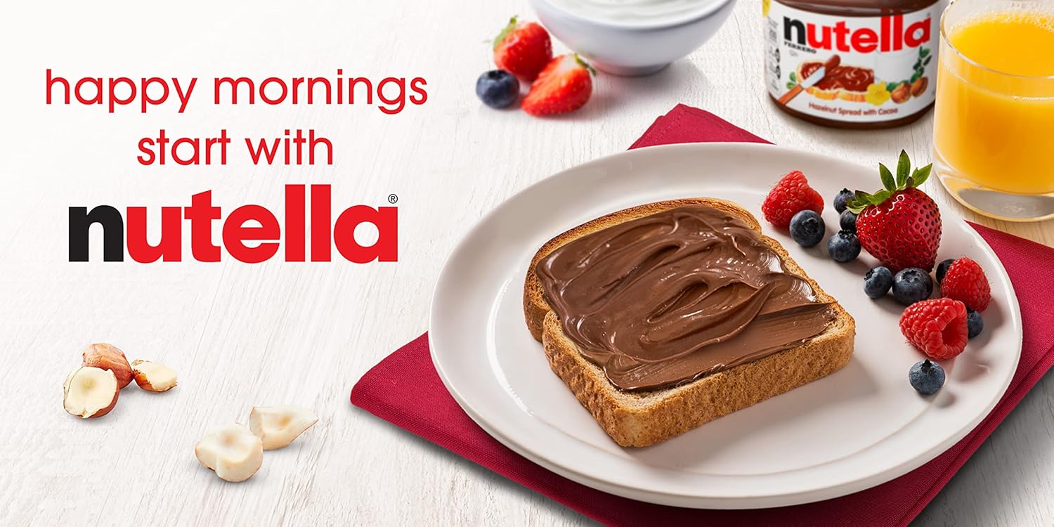 Nutella Hazelnut Chocolate Spread 750g Jar - Gluten Free, No Artificial Colours or Preservatives 7