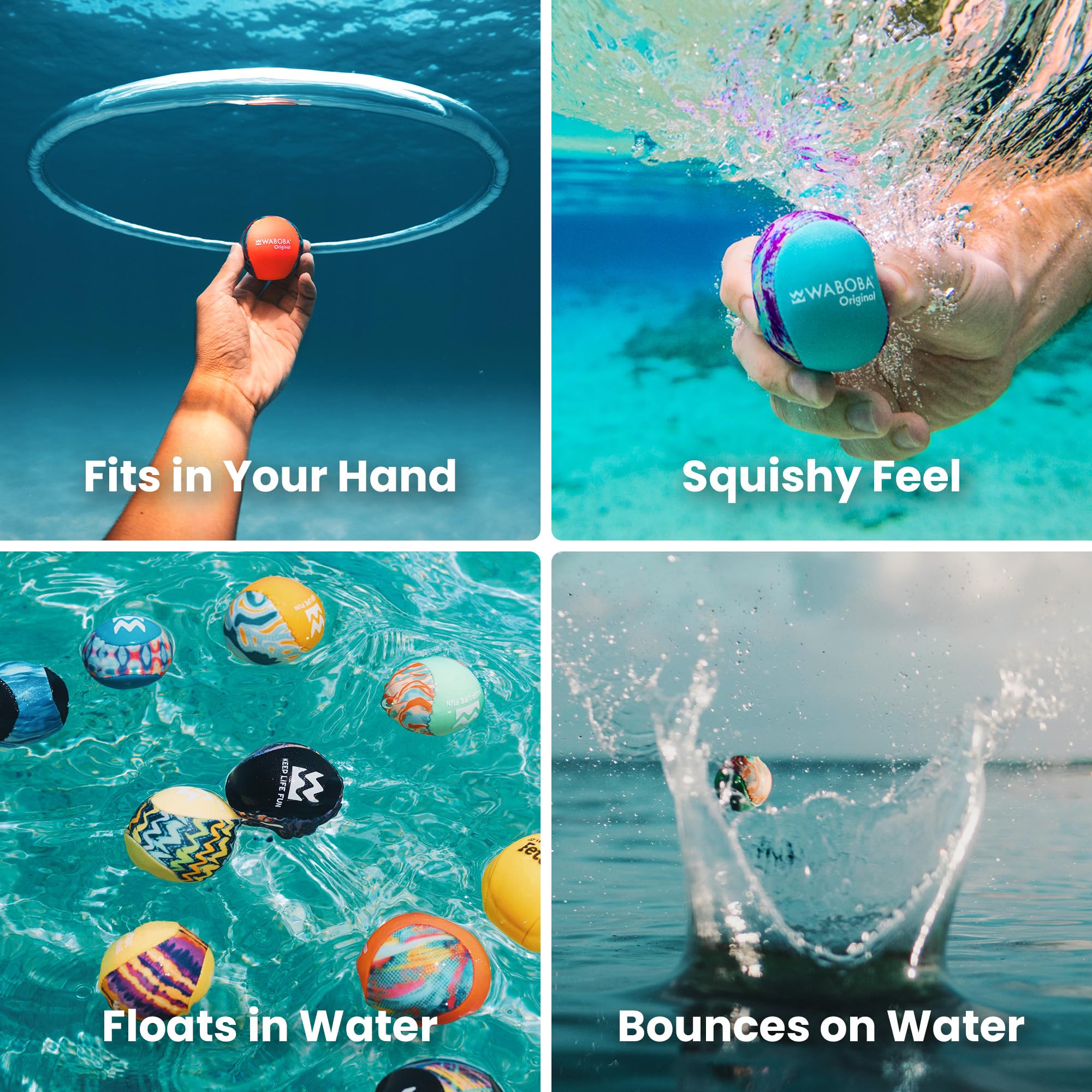 Waboba Original Water Bouncing Ball - Gel Core | Zigzag Color | Ages 8+ 3