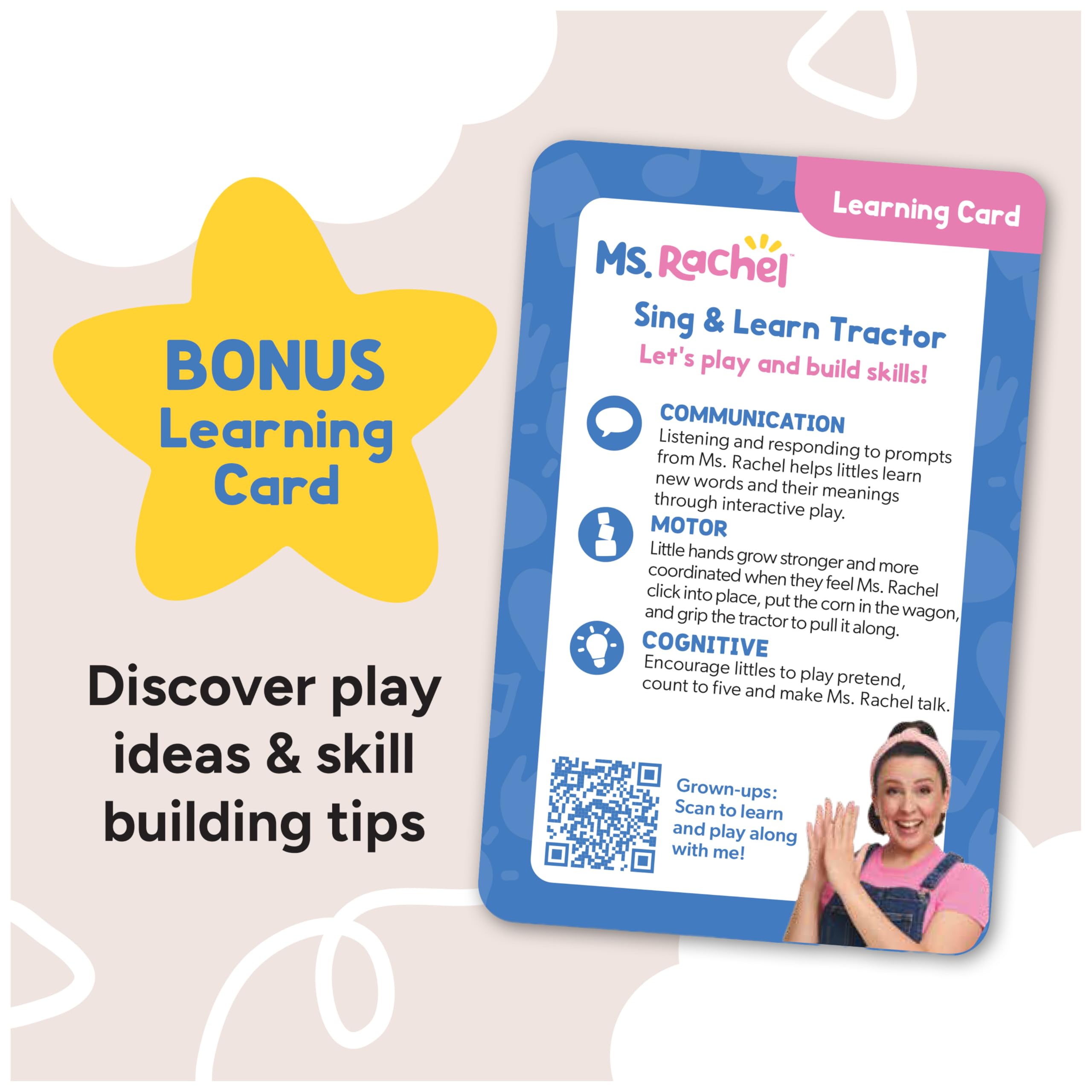 Ms. Rachel Sing & Learn Tractor - Interactive Toy with Sounds & Figure | Ages 1-3 7
