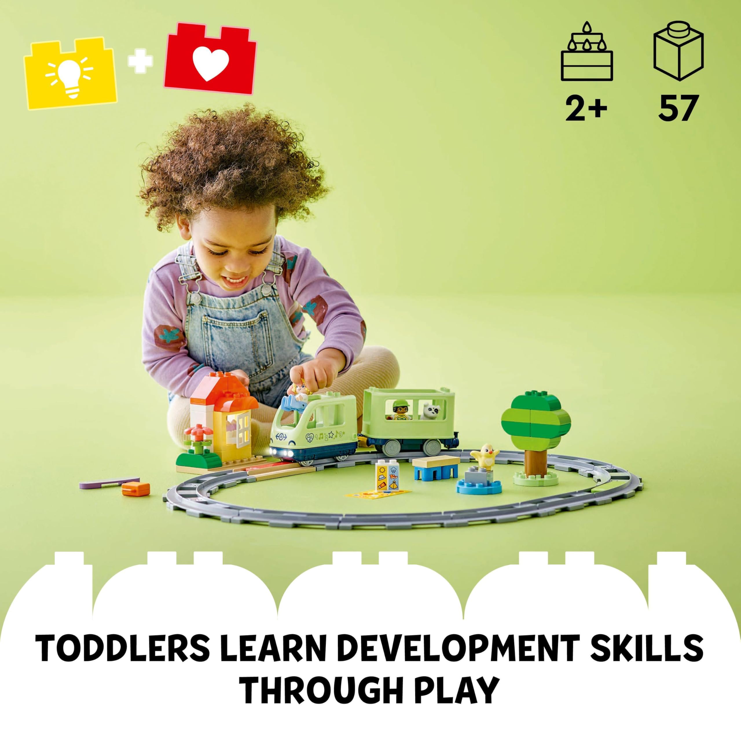 LEGO DUPLO Interactive Adventure Train Set - Educational Building Toy for Toddlers 2+ 11