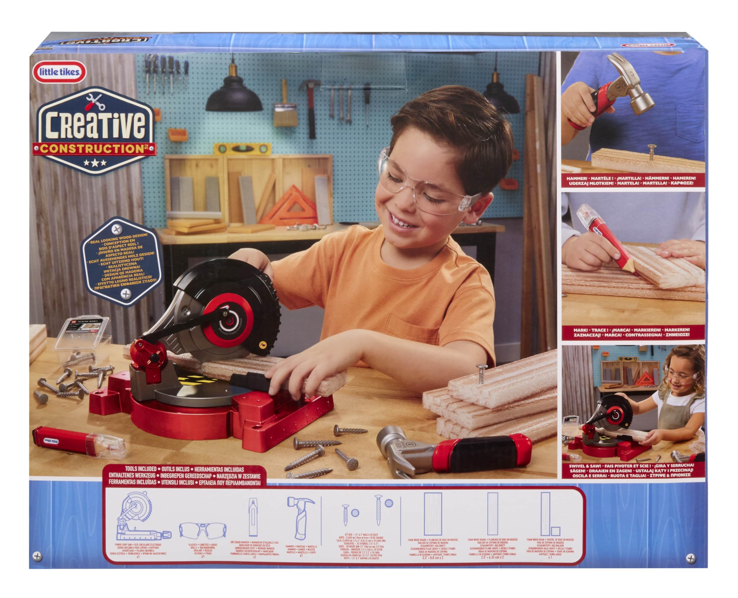 Little Tikes Creative Construction Power Cuts Set - 120-Piece Building Playset for Kids 3+ 7