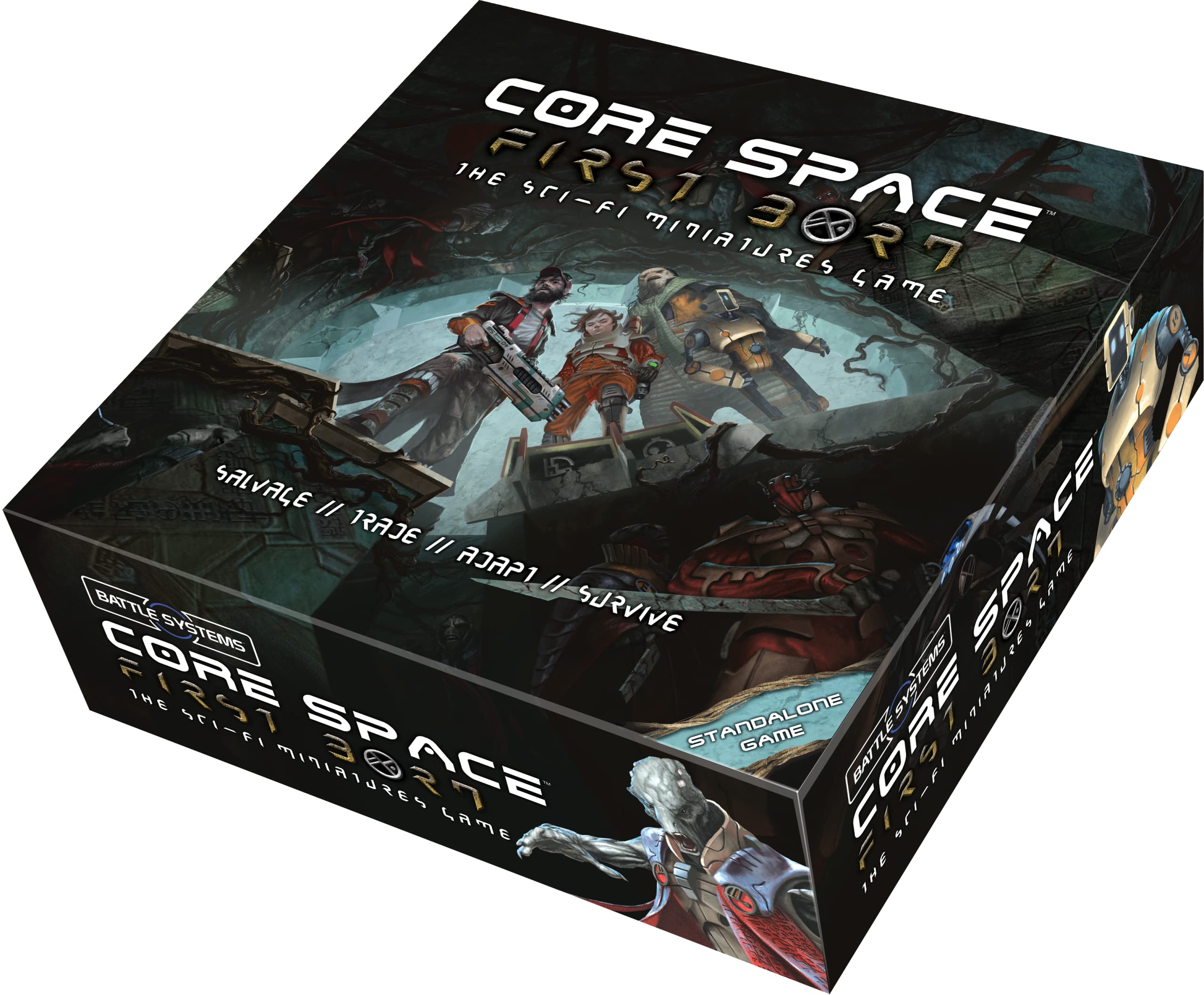 Battle Systems Core Space First Born Sci-Fi Miniatures Board Game Starter Set for 1-4 Players 1
