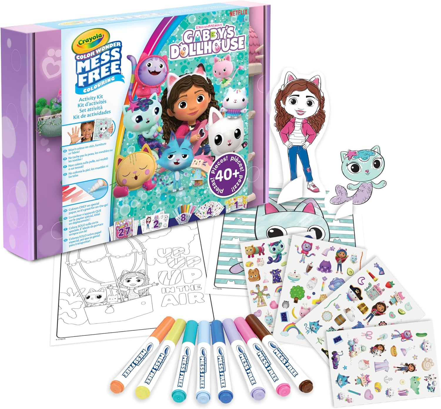 Crayola Color Wonder Activity Kit - Gabby's Dollhouse Mess-Free Coloring Playset 1
