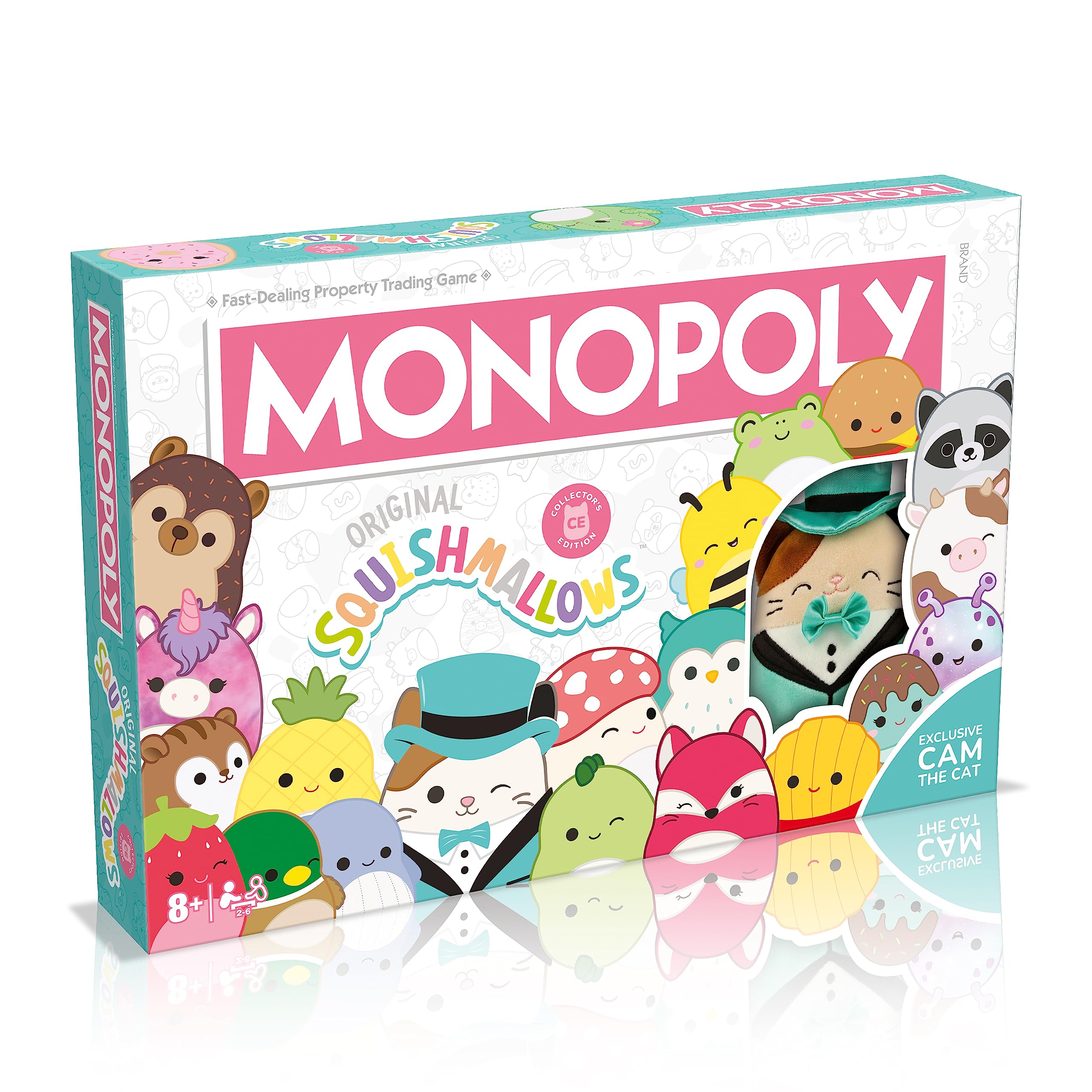 Squishmallows Monopoly Board Game Collector's Edition - Fifi the Fox & Cam the Cat Plush Included 11
