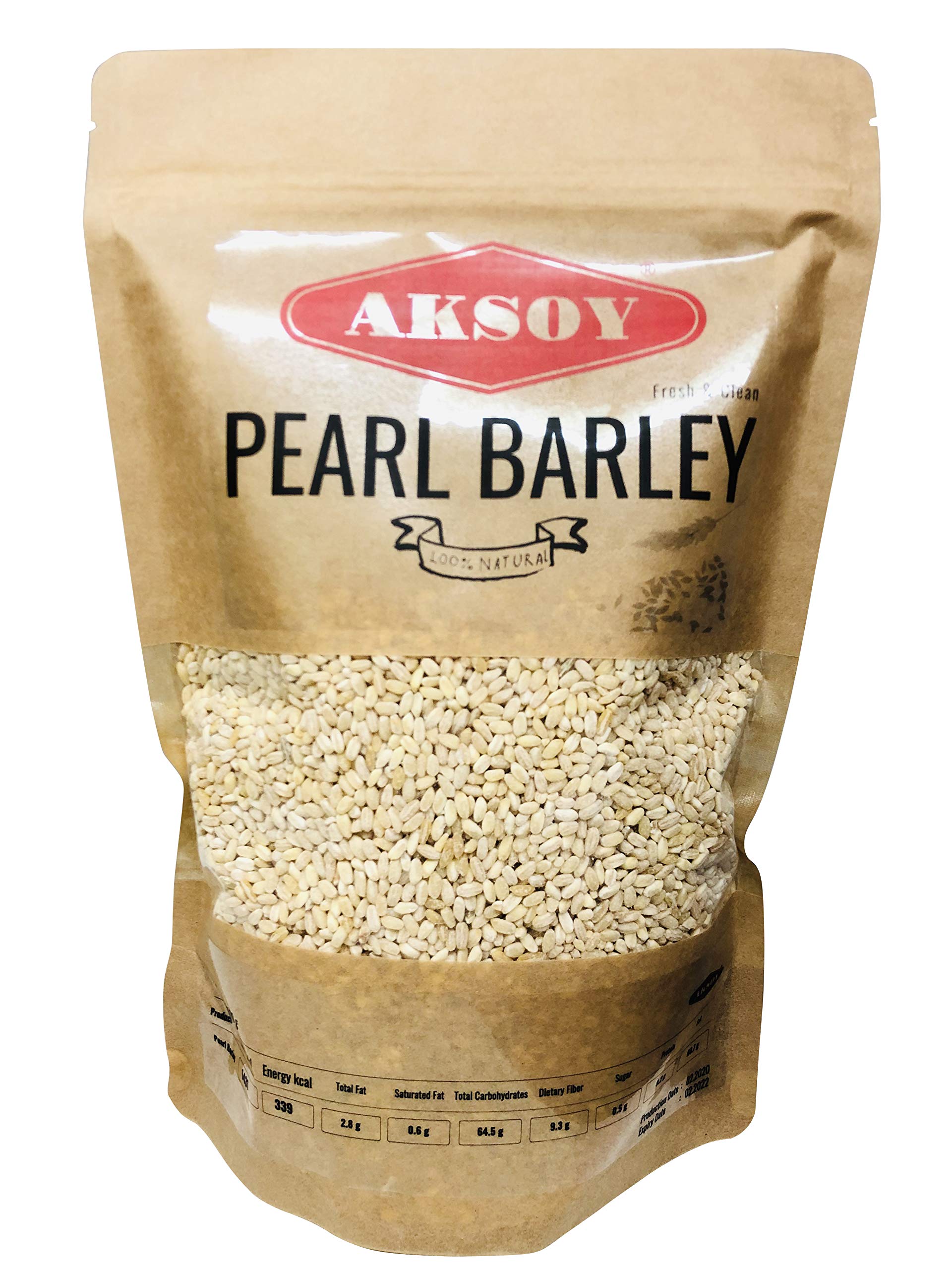 Aksoy Wholefoods Pearl Barley 1.25KG - Whole Grain for Soups, Salads & Pilafs 1
