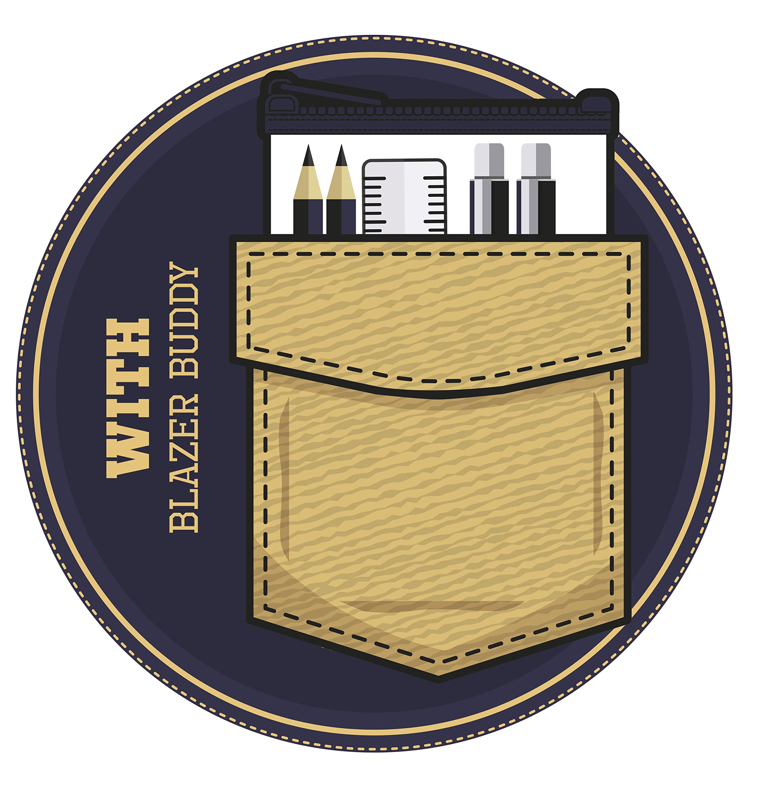 Helix Oxford Blazer Buddy Essential Stationery Set with Compact Clear Pencil Case | 6 Items 5