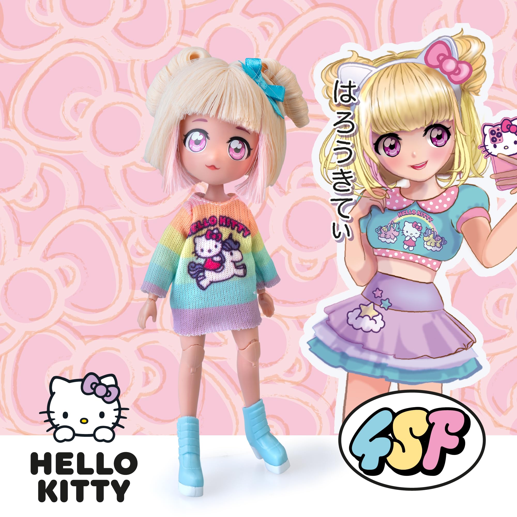 4SF Hello Kitty Manga Fashion - Candy Unicorn Japanese Fashion Doll 8