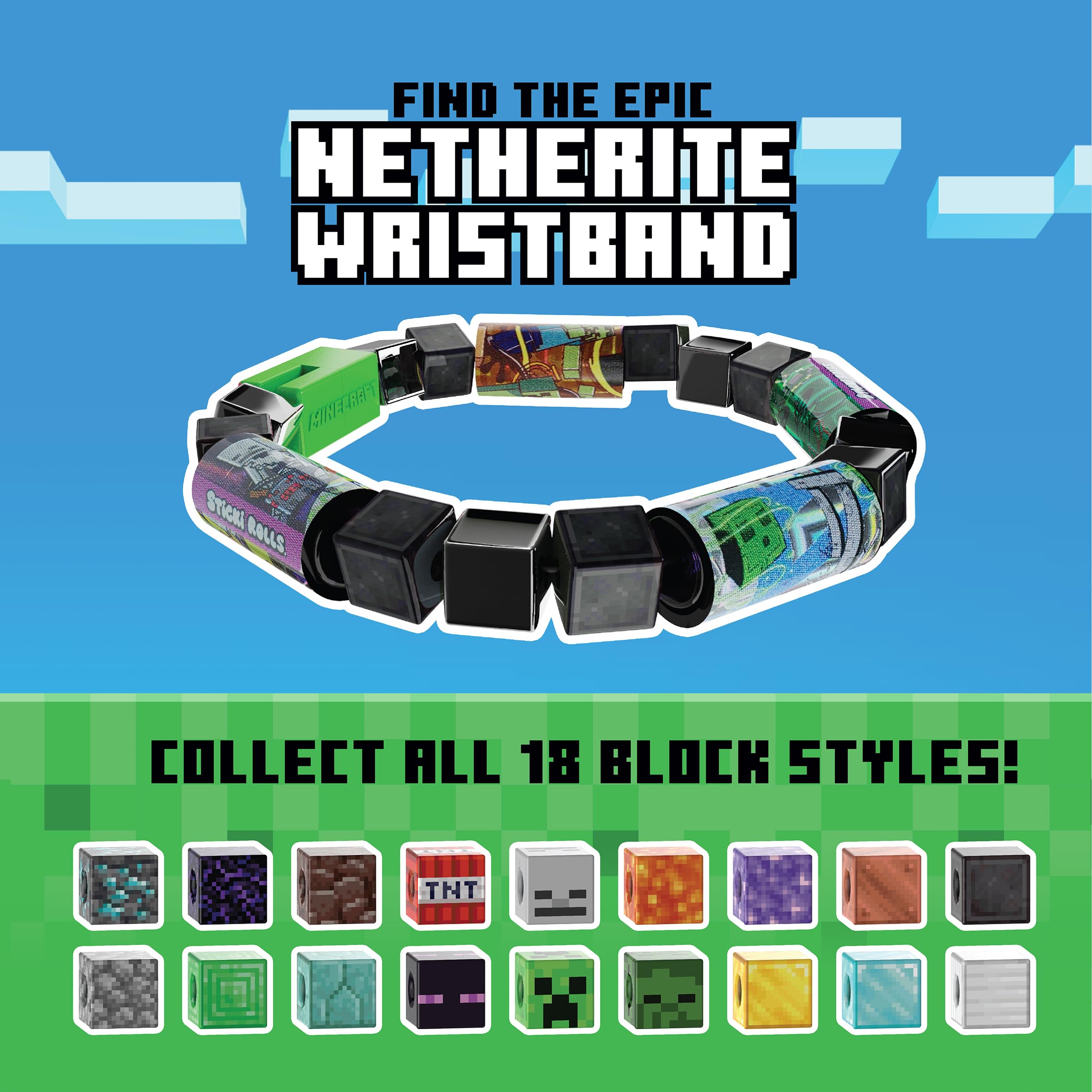 STICKI ROLLS Minecraft Mystery Capsule - Collectible Holographic Foil Stickers | Ages 4+ 5