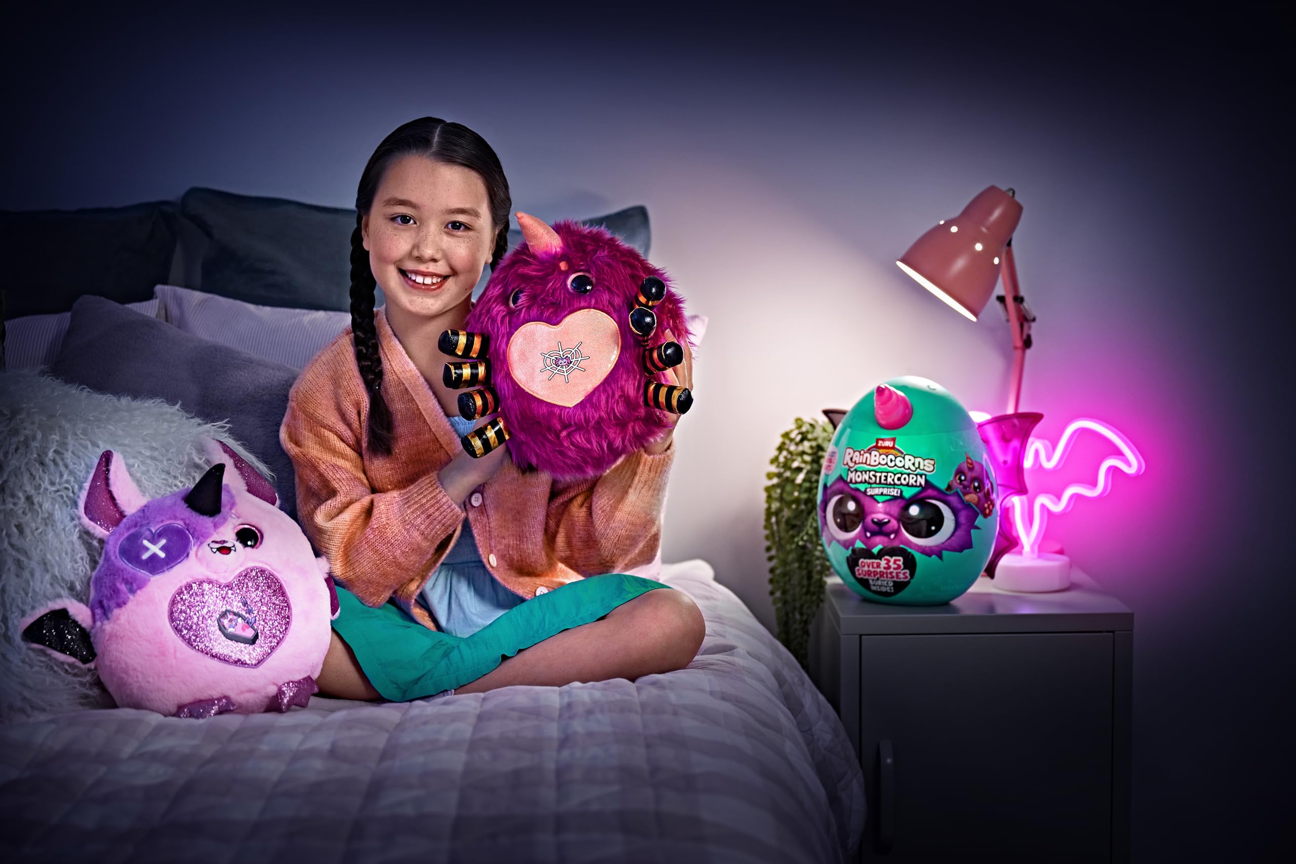 Rainbocorns ZURU Monstercorn Surprise - Cat Plush with 35 Surprises & Glow-in-the-Dark Accessories 12