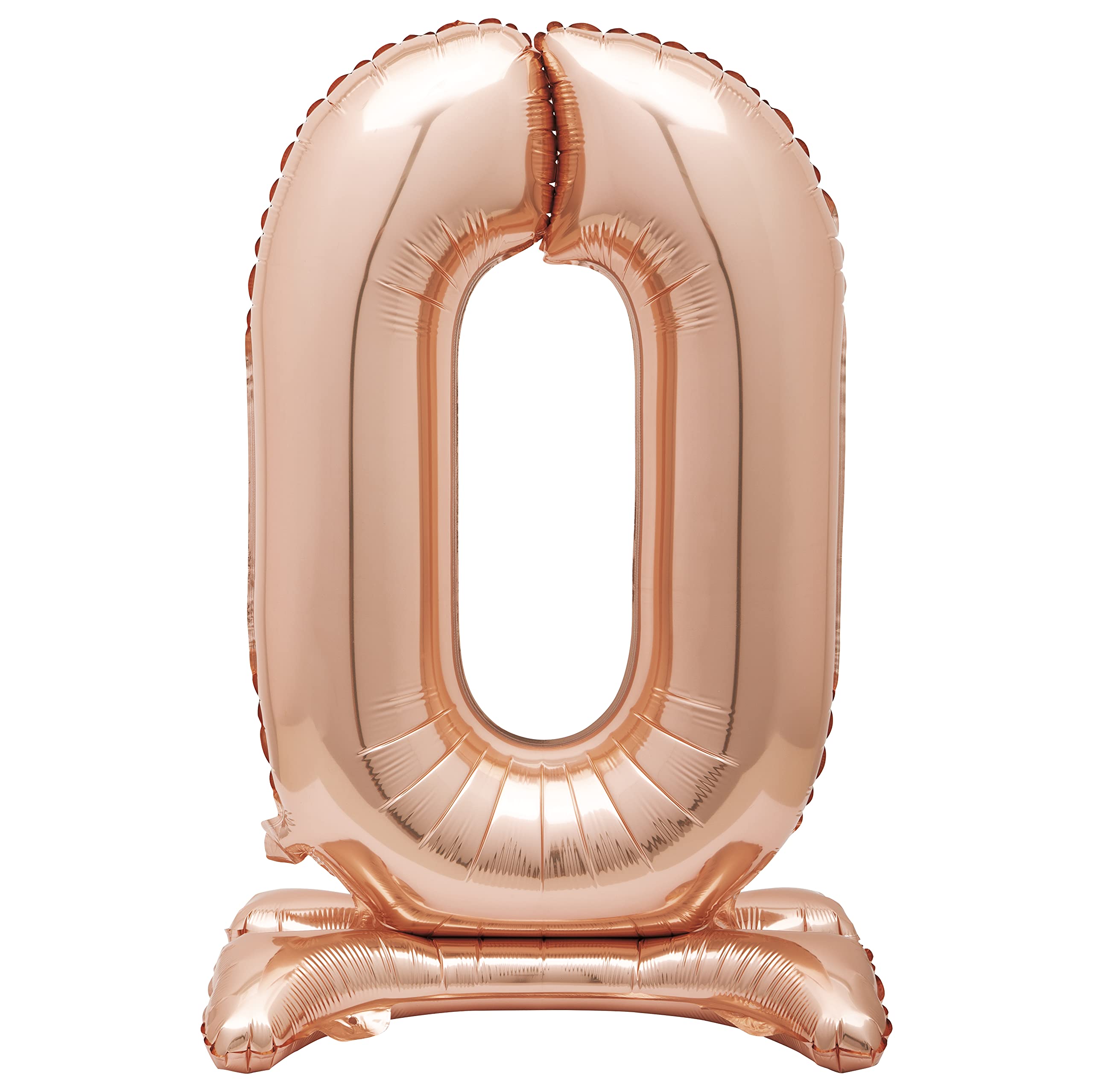 Rose Gold Foil 0-Shaped Balloon (76cm) - Elegant Milestone Party Decor 1